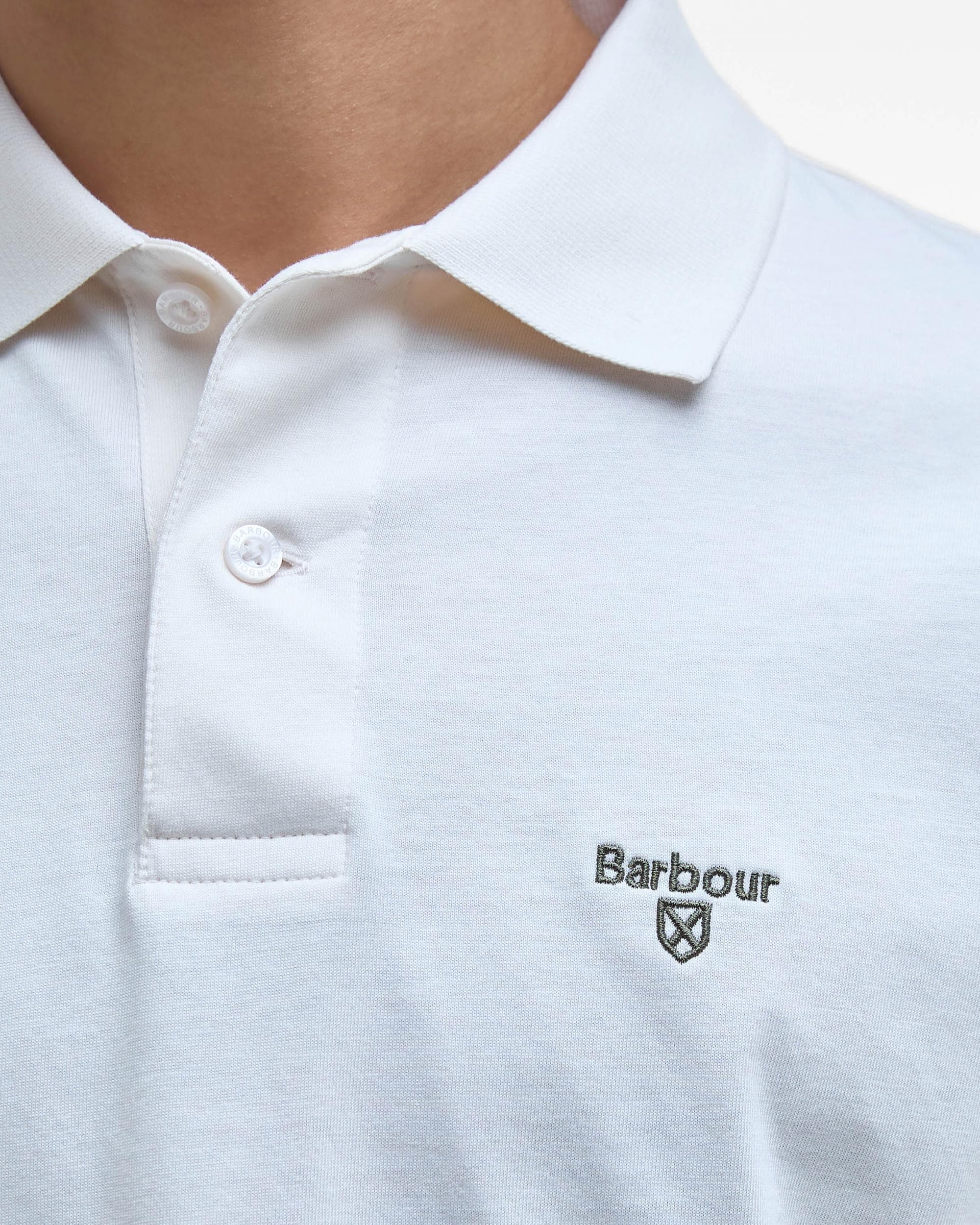 Barbour Austwick Mens Polo Shirt - Whisper White - Image 5