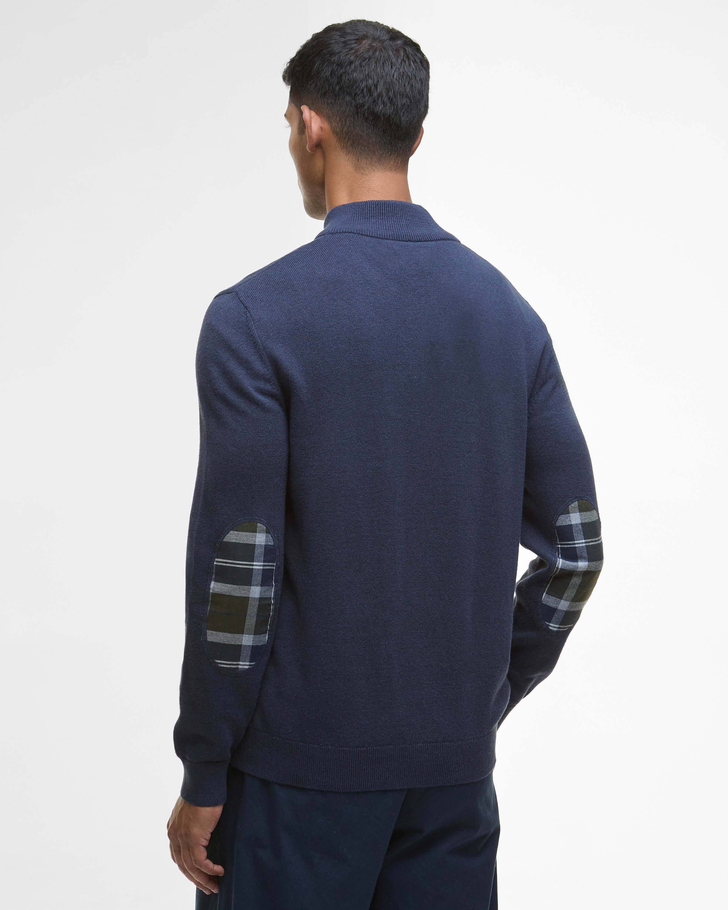 Barbour Avoch Mens Half Zip Jumper - Navy Marl - Image 5