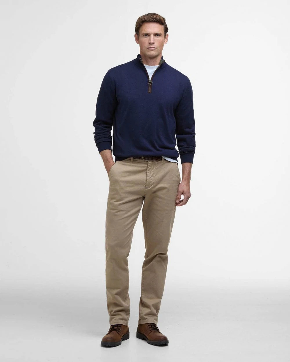 Barbour Bayfield Mens Half Zip Jumper - Navy - Image 2