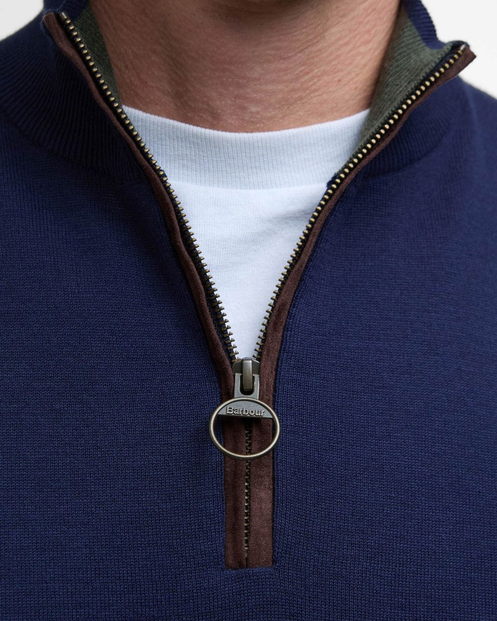 Barbour Bayfield Mens Half Zip Jumper - Navy - Image 4