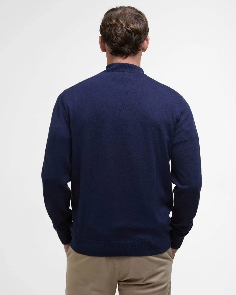 Barbour Bayfield Mens Half Zip Jumper - Navy - Image 6