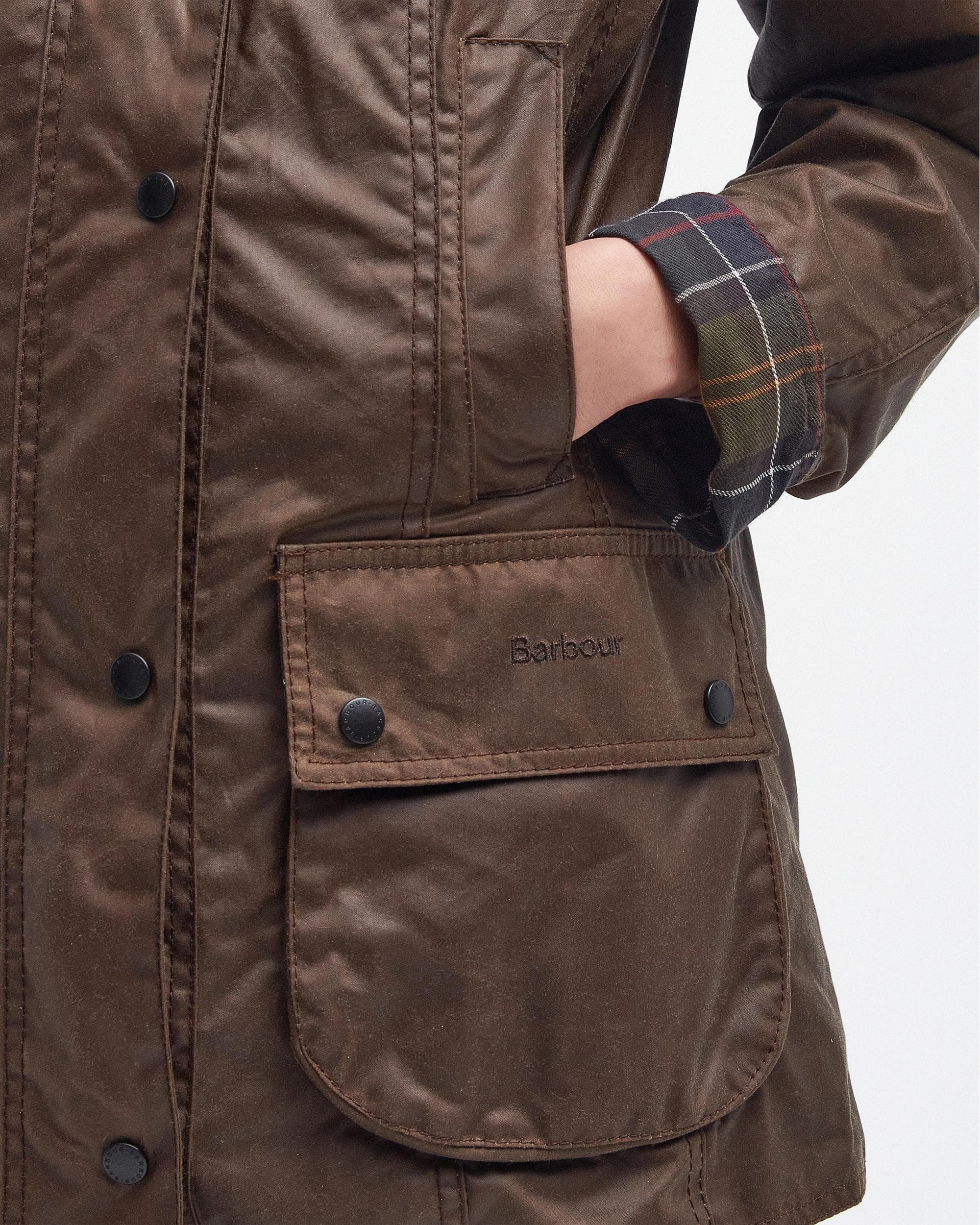 Barbour Beadnell Womens Wax Jacket - Bark - Image 8