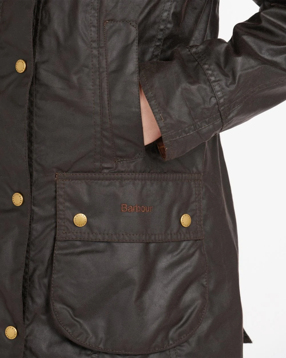 Barbour Beadnell Womens Wax Jacket - Rustic - Image 3