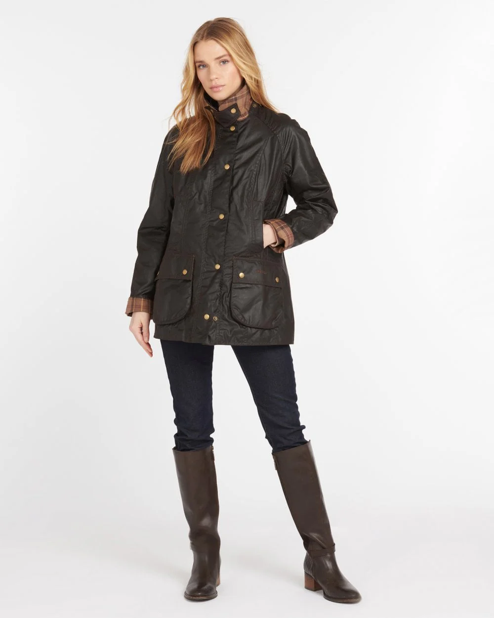 Barbour Beadnell Womens Wax Jacket - Rustic - Image 4