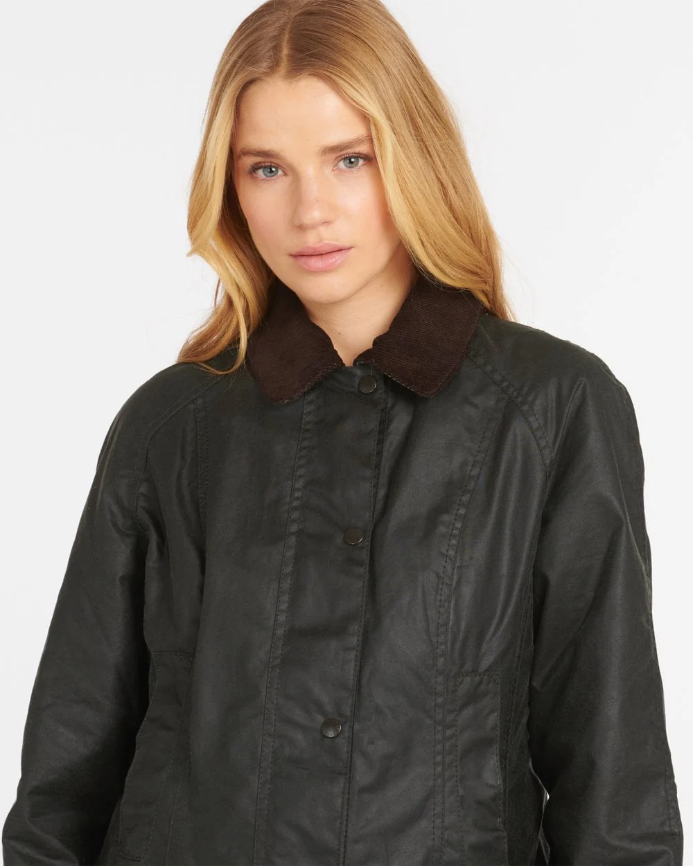 Barbour Beadnell Womens Wax Jacket - Sage - Image 3