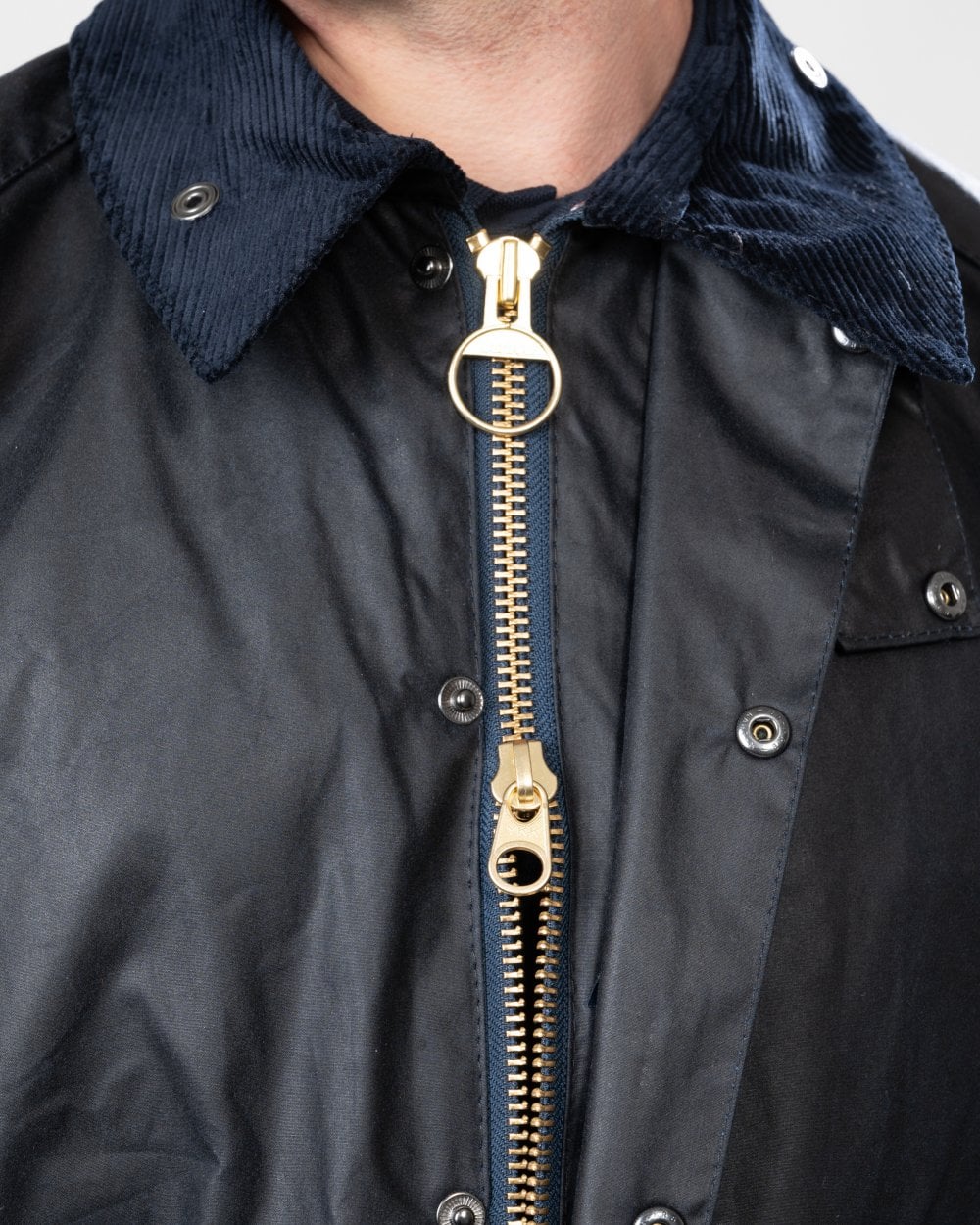 Barbour Beaufort Mens Wax Jacket - Navy - Image 2