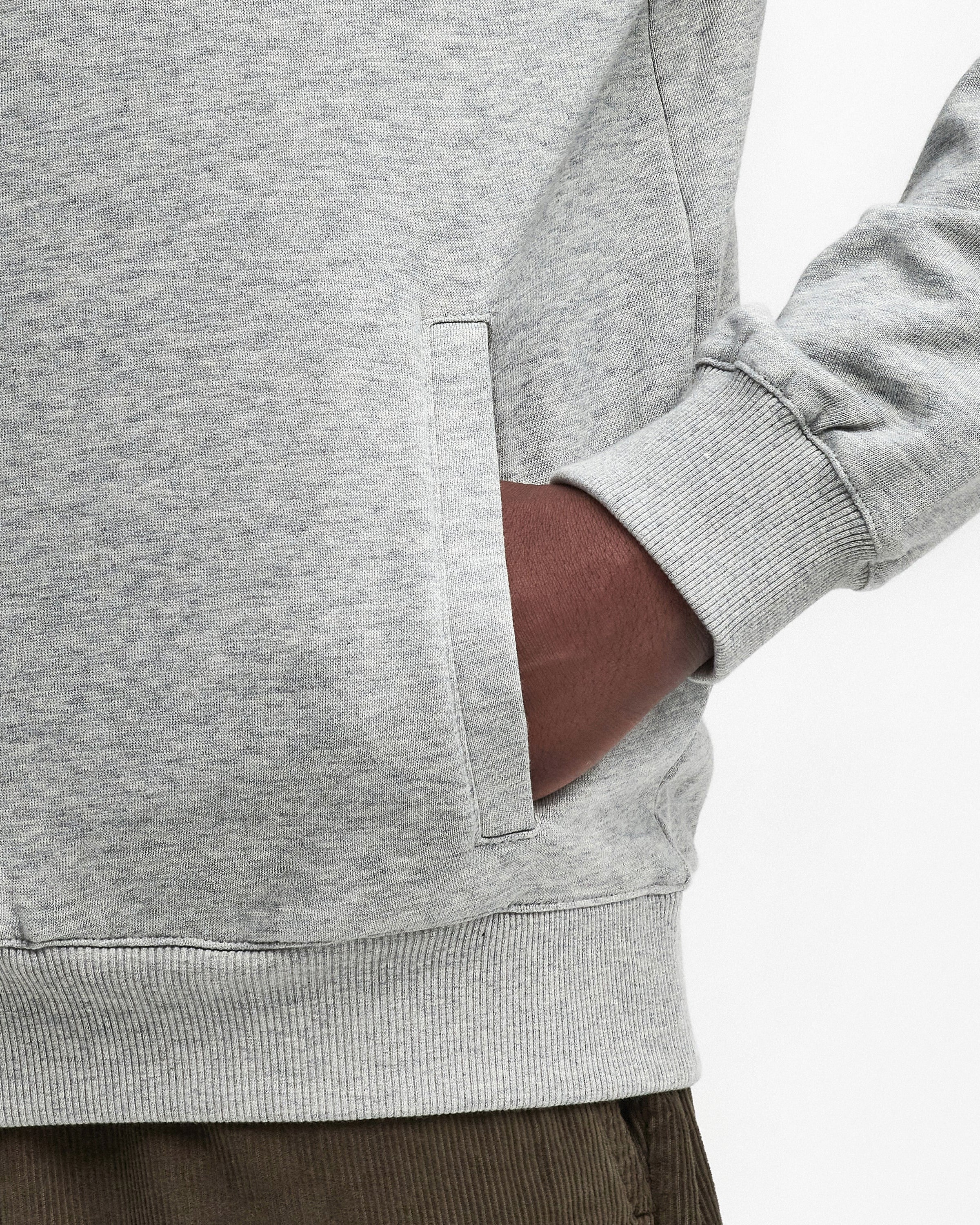 Barbour Beckhill Mens Half Zip Sweatshirt - Grey Marl - Image 4