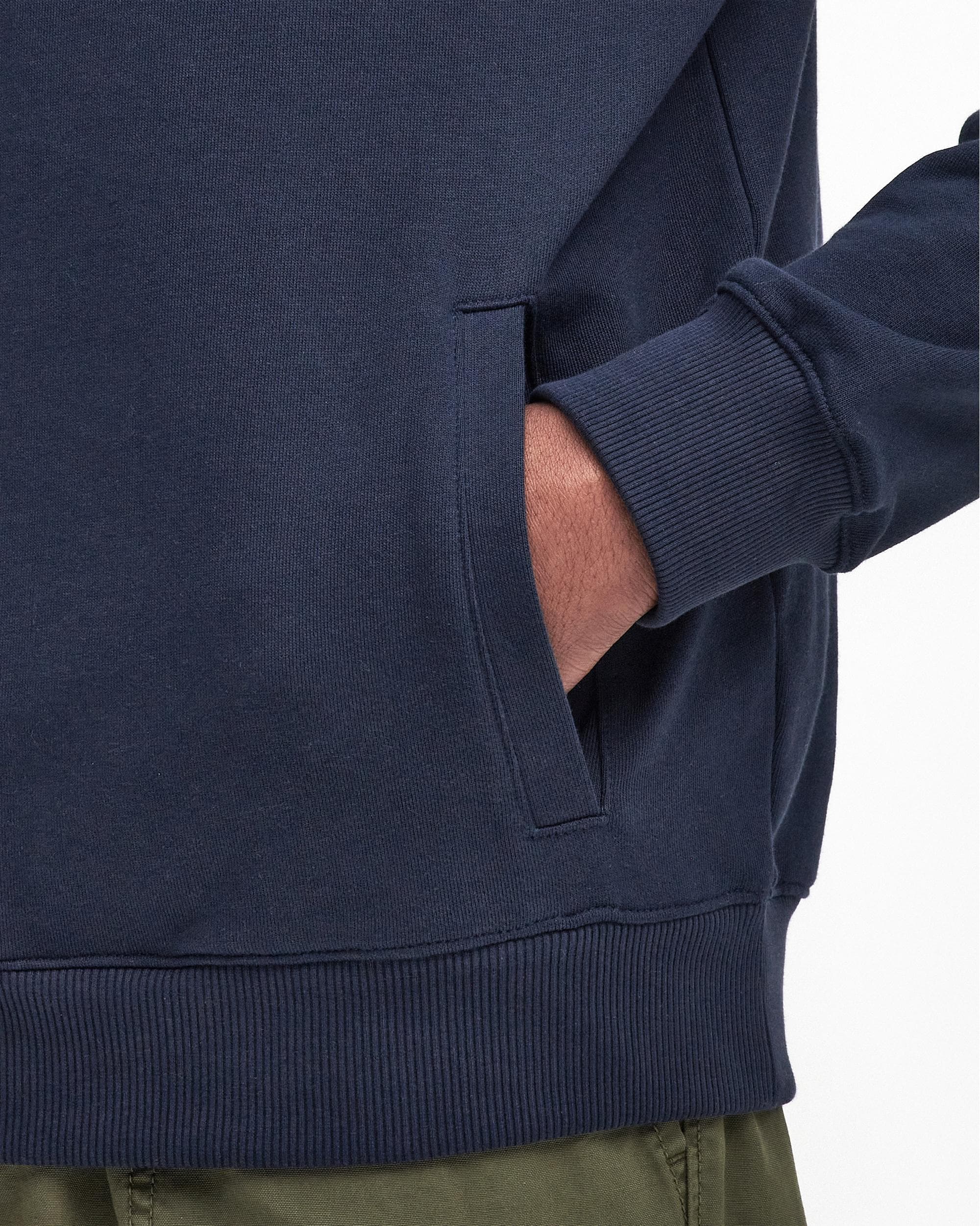 Barbour Beckhill Mens Half Zip Sweatshirt - Navy - Image 3