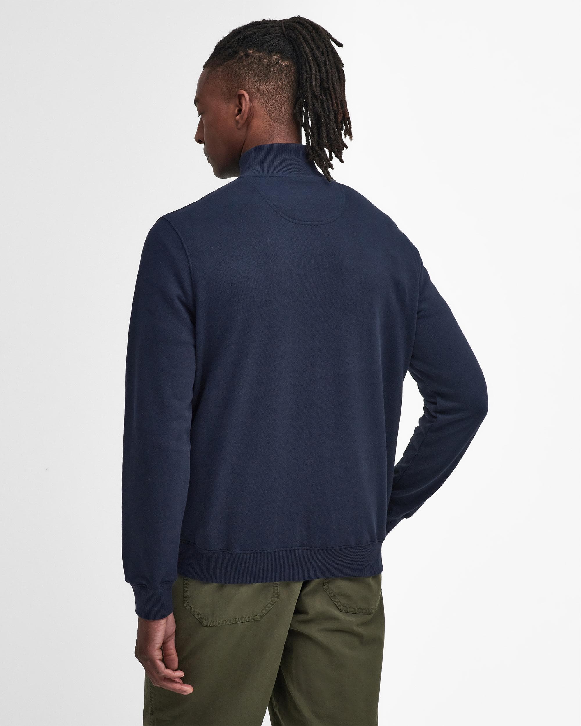 Barbour Beckhill Mens Half Zip Sweatshirt - Navy - Image 5