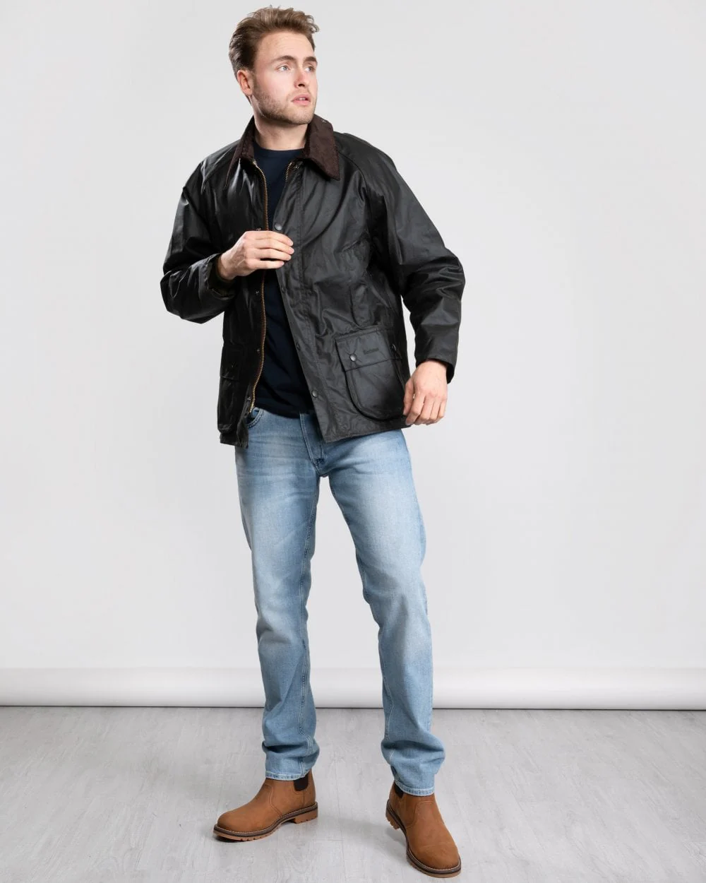 Barbour Bedale Mens Wax Jacket - Sage - Image 3