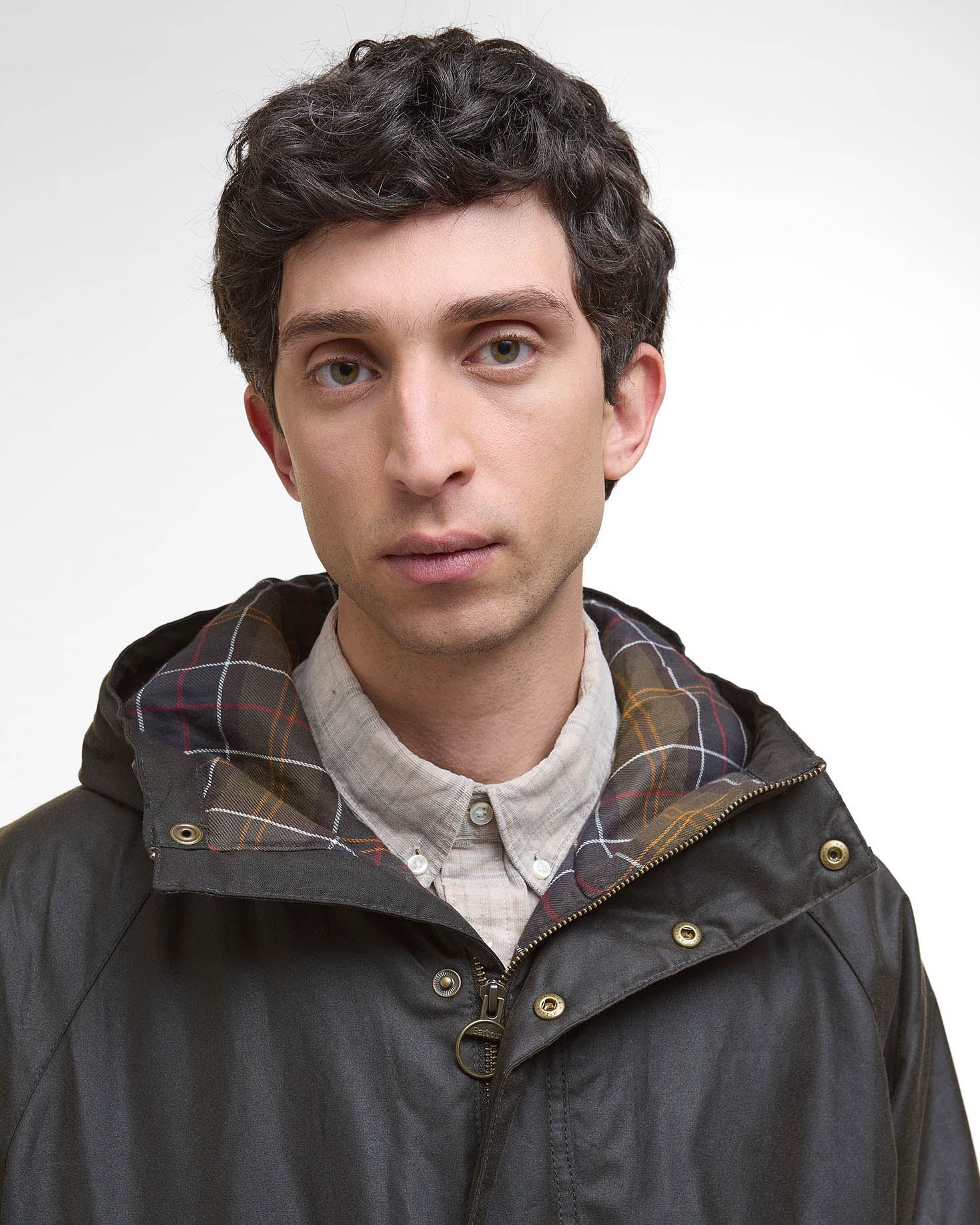 Barbour Bedale Mens Wax Parka - Olive - Image 5