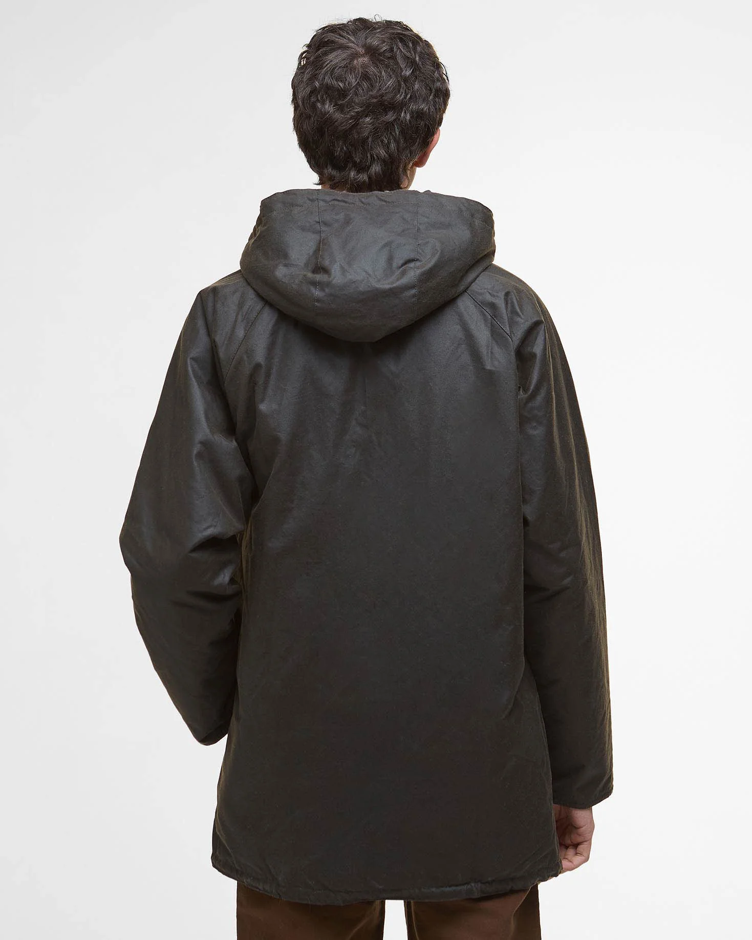 Barbour Bedale Mens Wax Parka - Olive - Image 6