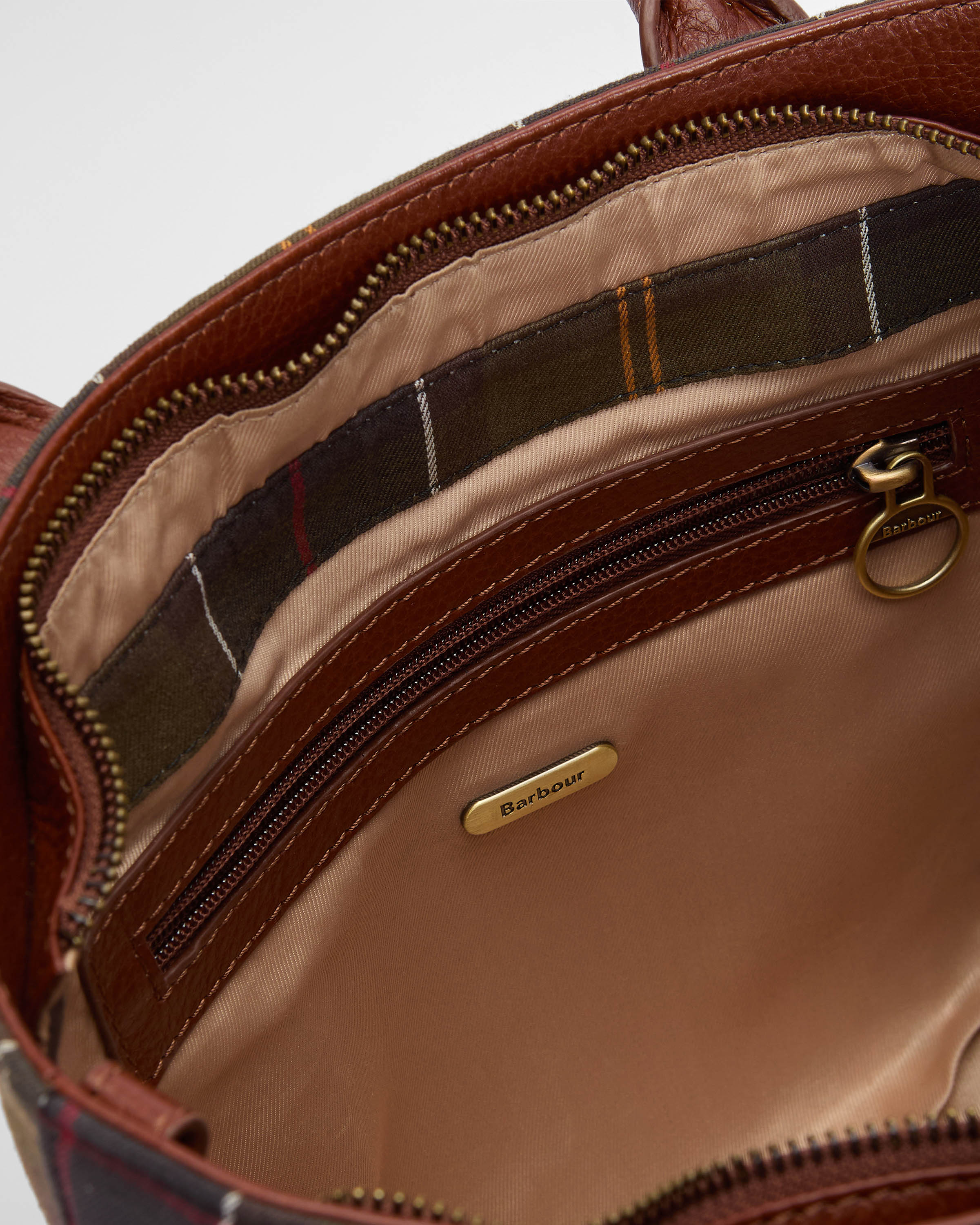 Barbour Birch Womens Tartan Tote Bag- Classic Tartan - Image 3