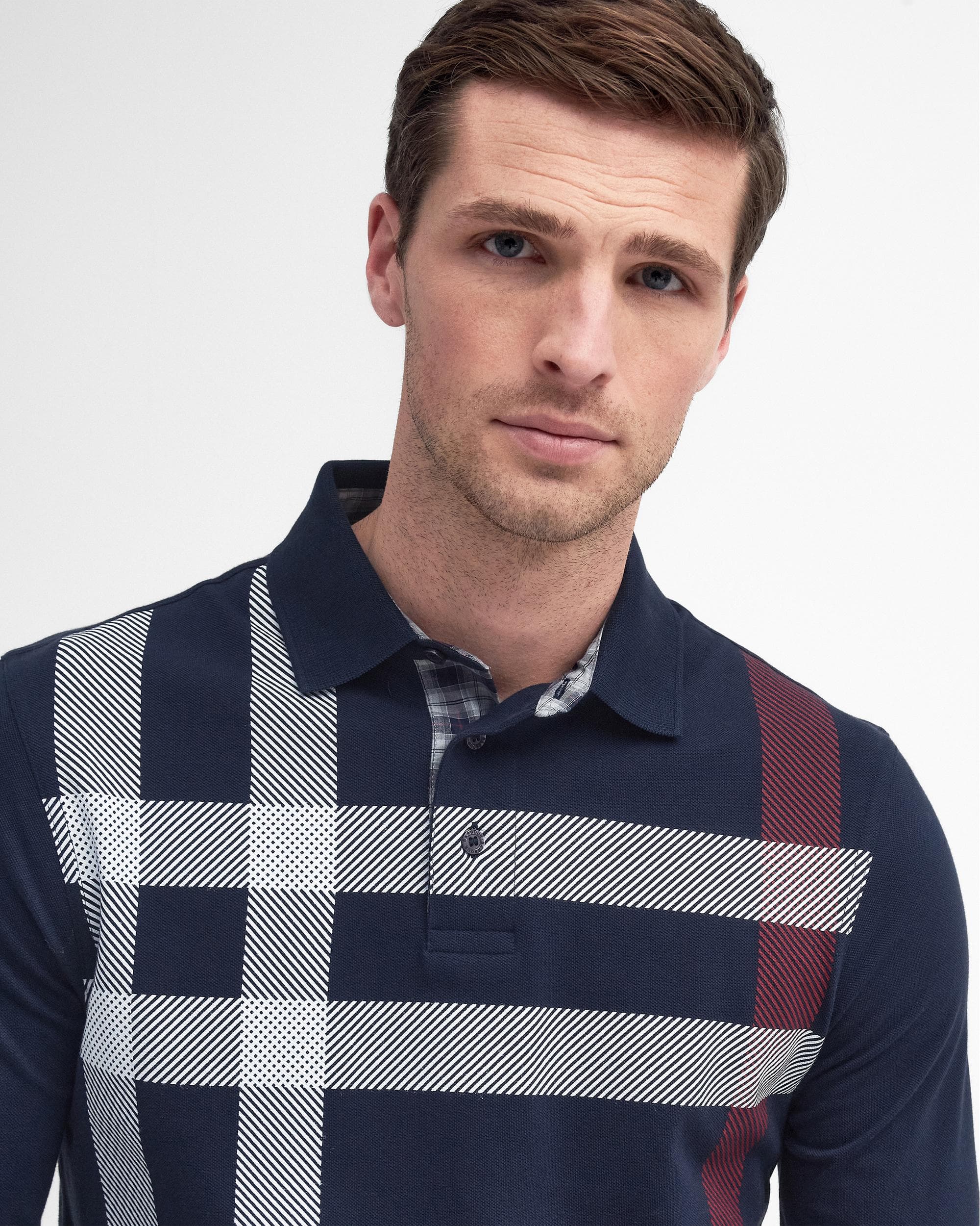 Barbour Blaine Mens Tailored Long Sleeve Polo Shirt - Image 2