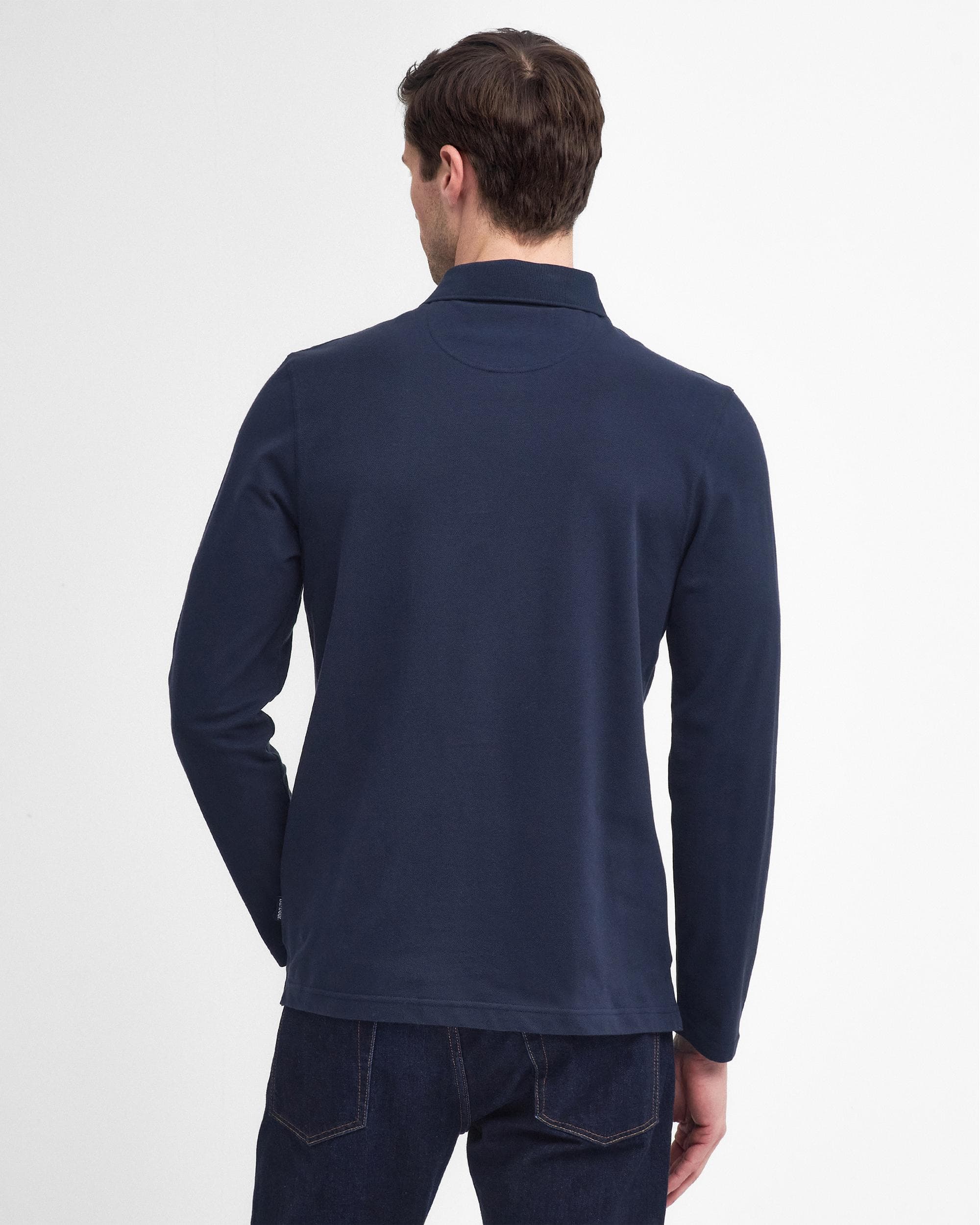 Barbour Blaine Mens Tailored Long Sleeve Polo Shirt - Image 4