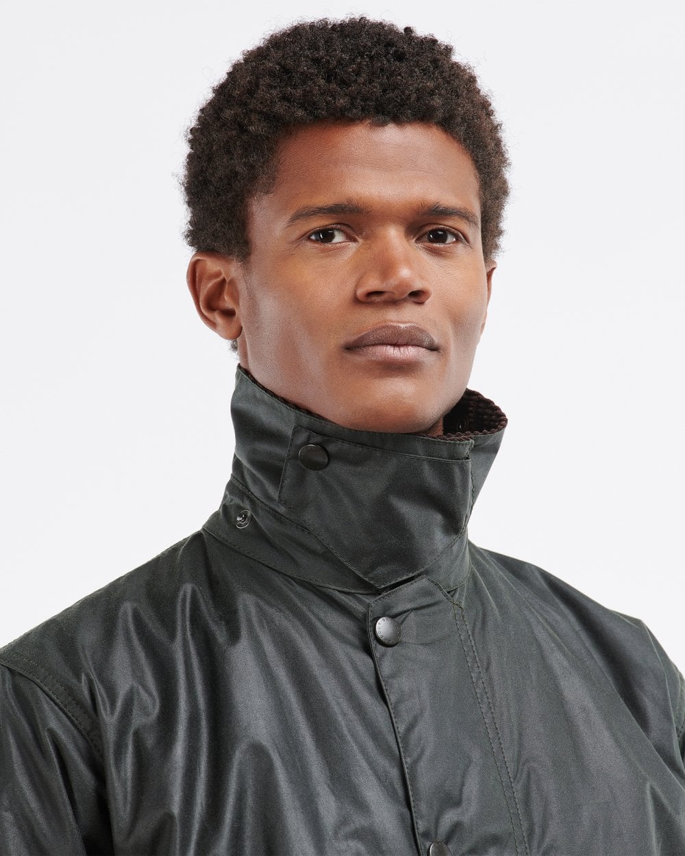 Barbour Border Mens Wax Jacket - Sage - Image 4