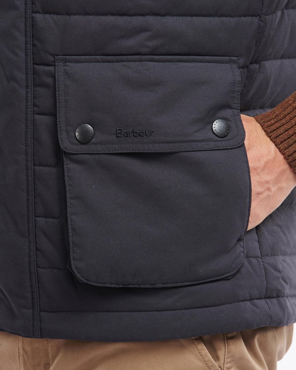 Barbour Bradford Mens Padded Gilet - Navy - Image 3