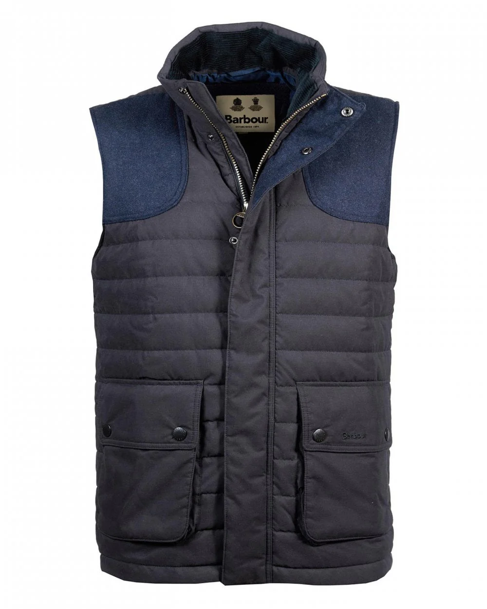 Barbour Bradford Mens Padded Gilet - Navy - Image 8