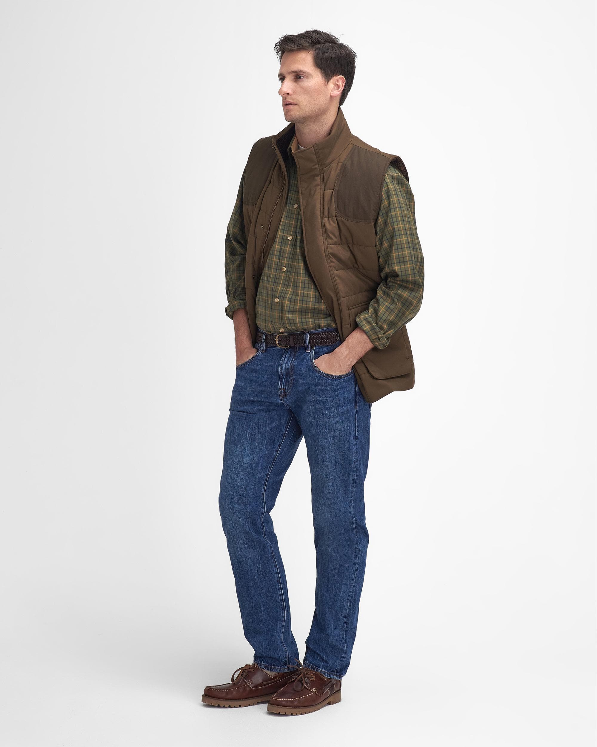 Barbour Bradford Tattersall Mens Puffer Gilet - Image 4