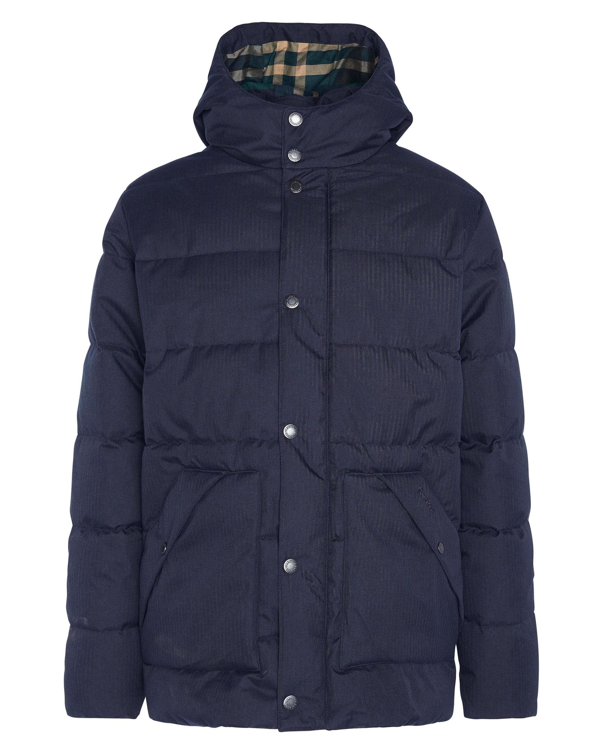 Barbour Brampton Mens Puffer Jacket - Dark Navy - Image 10