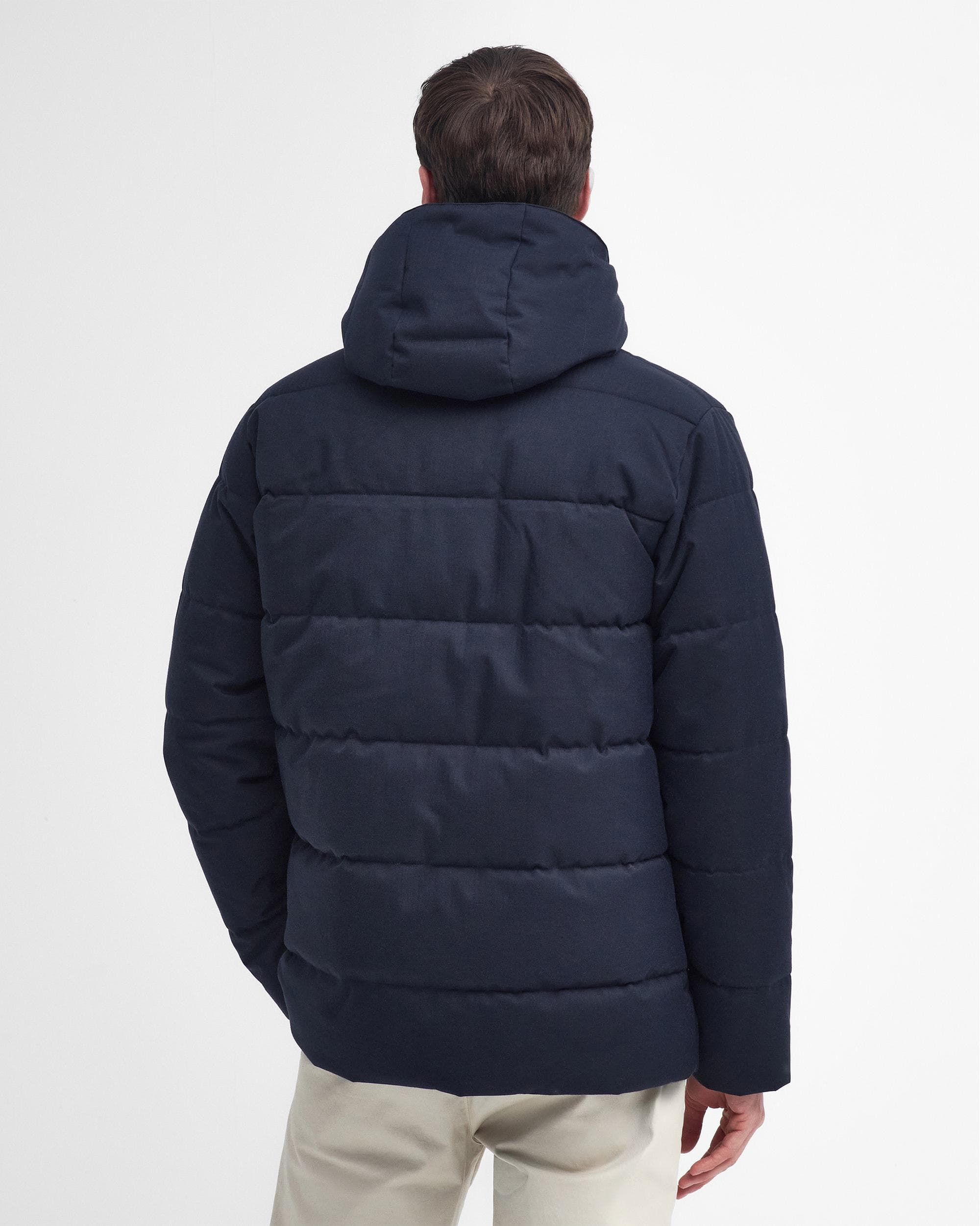 Barbour Brampton Mens Puffer Jacket - Dark Navy - Image 5