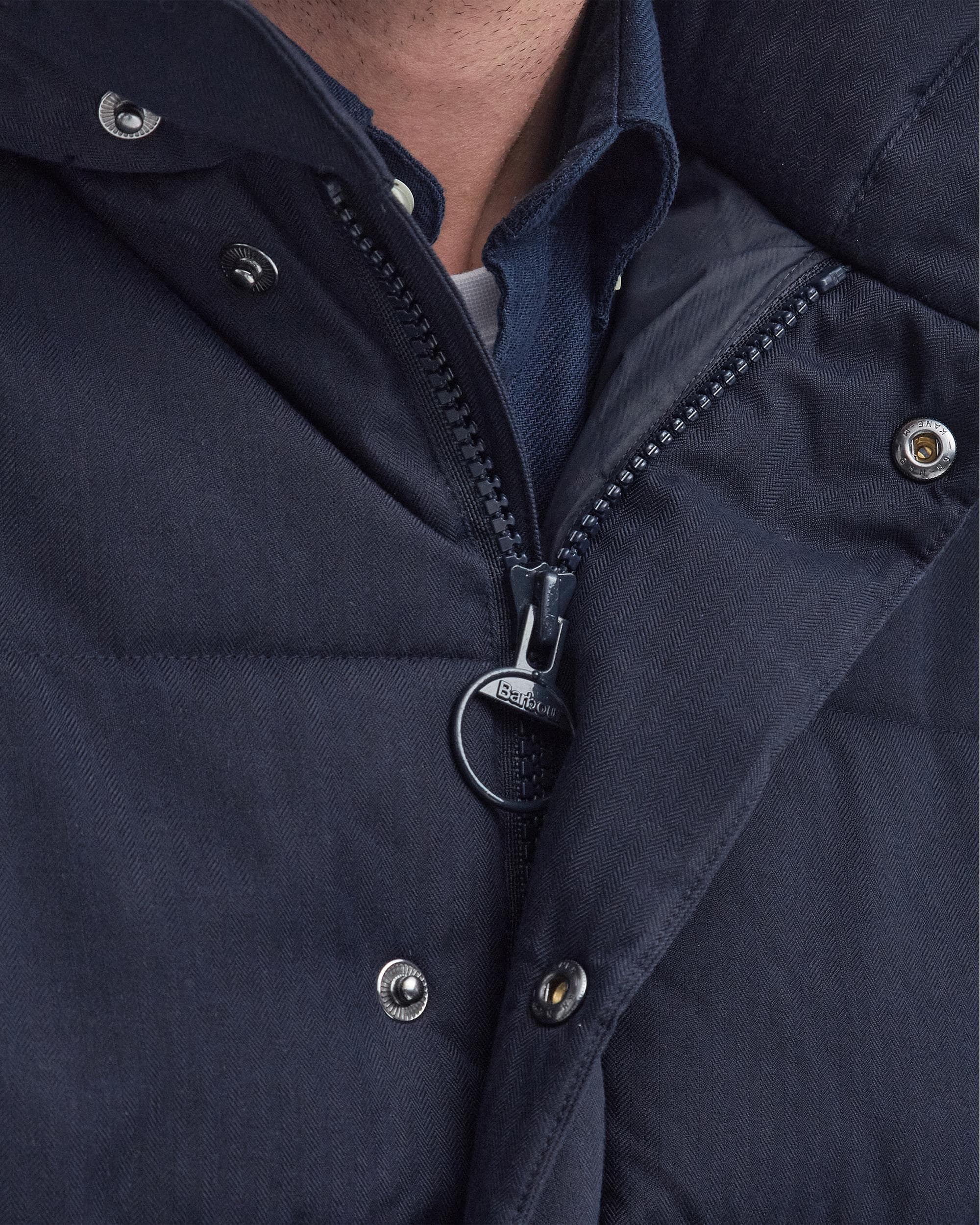 Barbour Brampton Mens Puffer Jacket - Dark Navy - Image 6