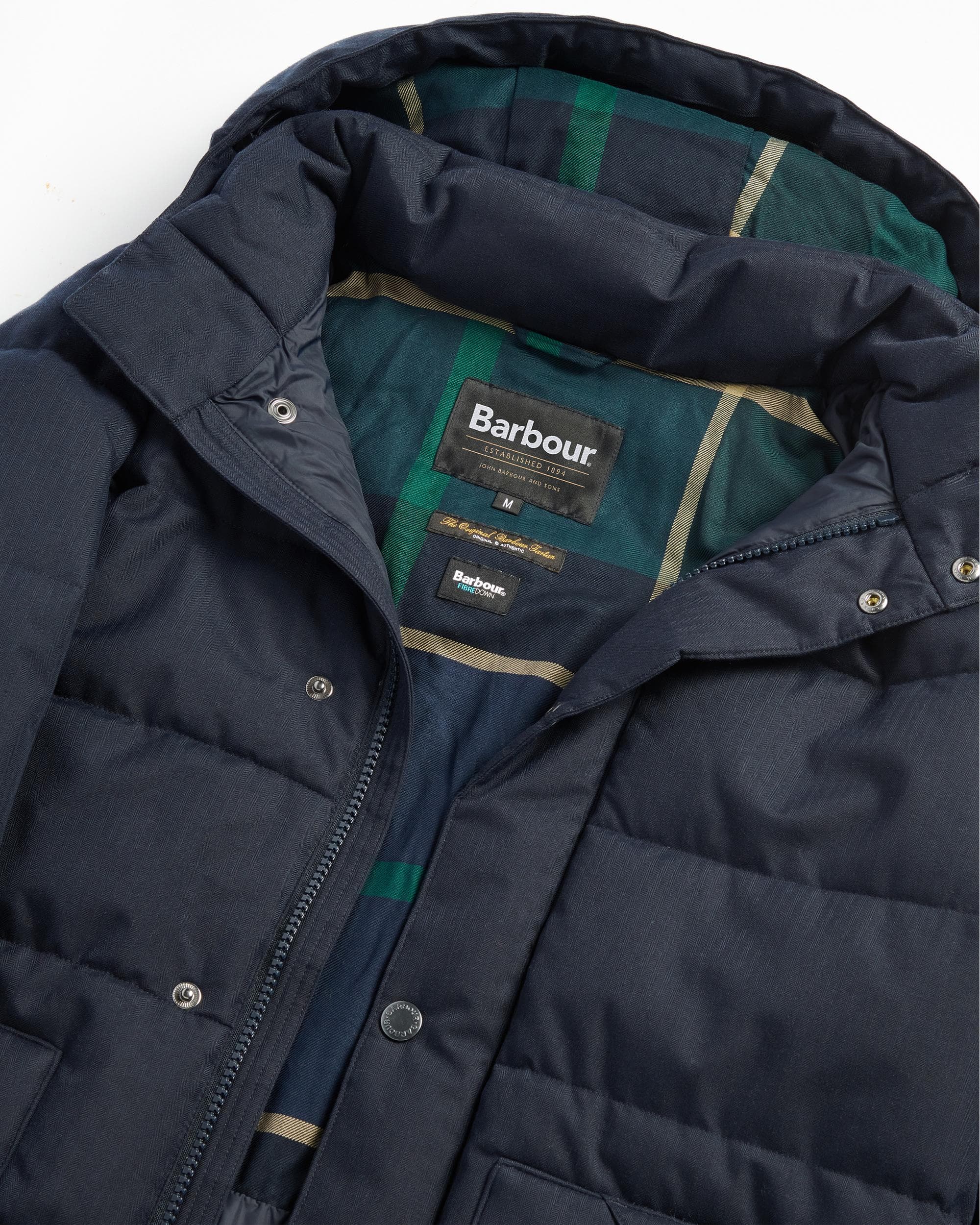 Barbour Brampton Mens Puffer Jacket - Dark Navy - Image 7