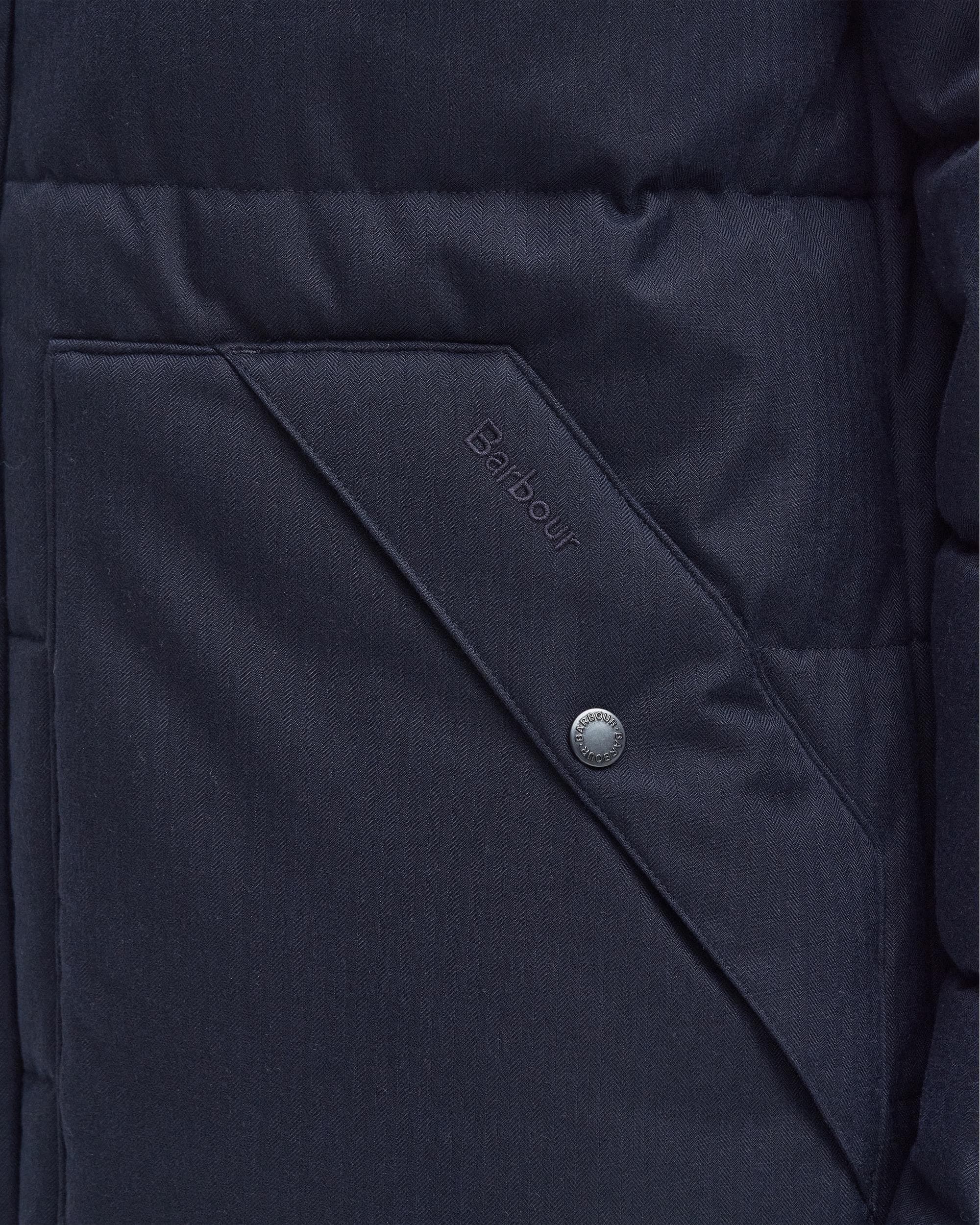 Barbour Brampton Mens Puffer Jacket - Dark Navy - Image 8