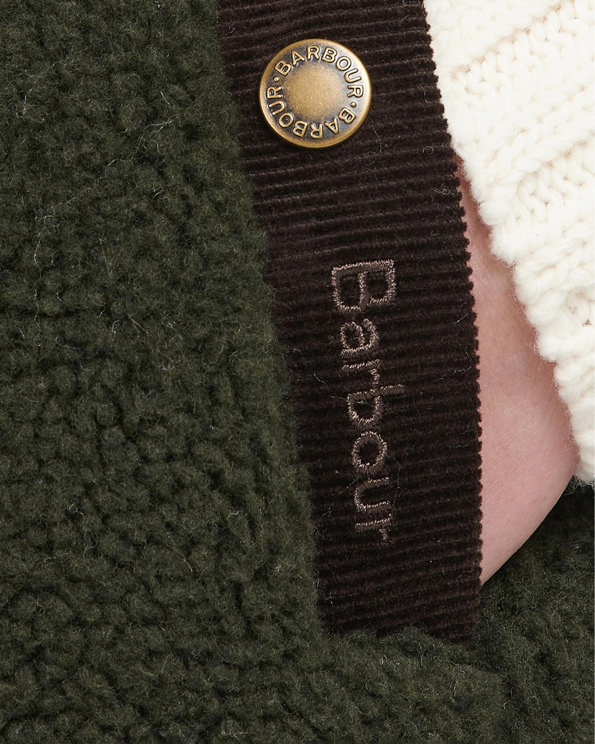 Barbour Burford Womens Fleece Gilet - Olive/Classic - Image 3