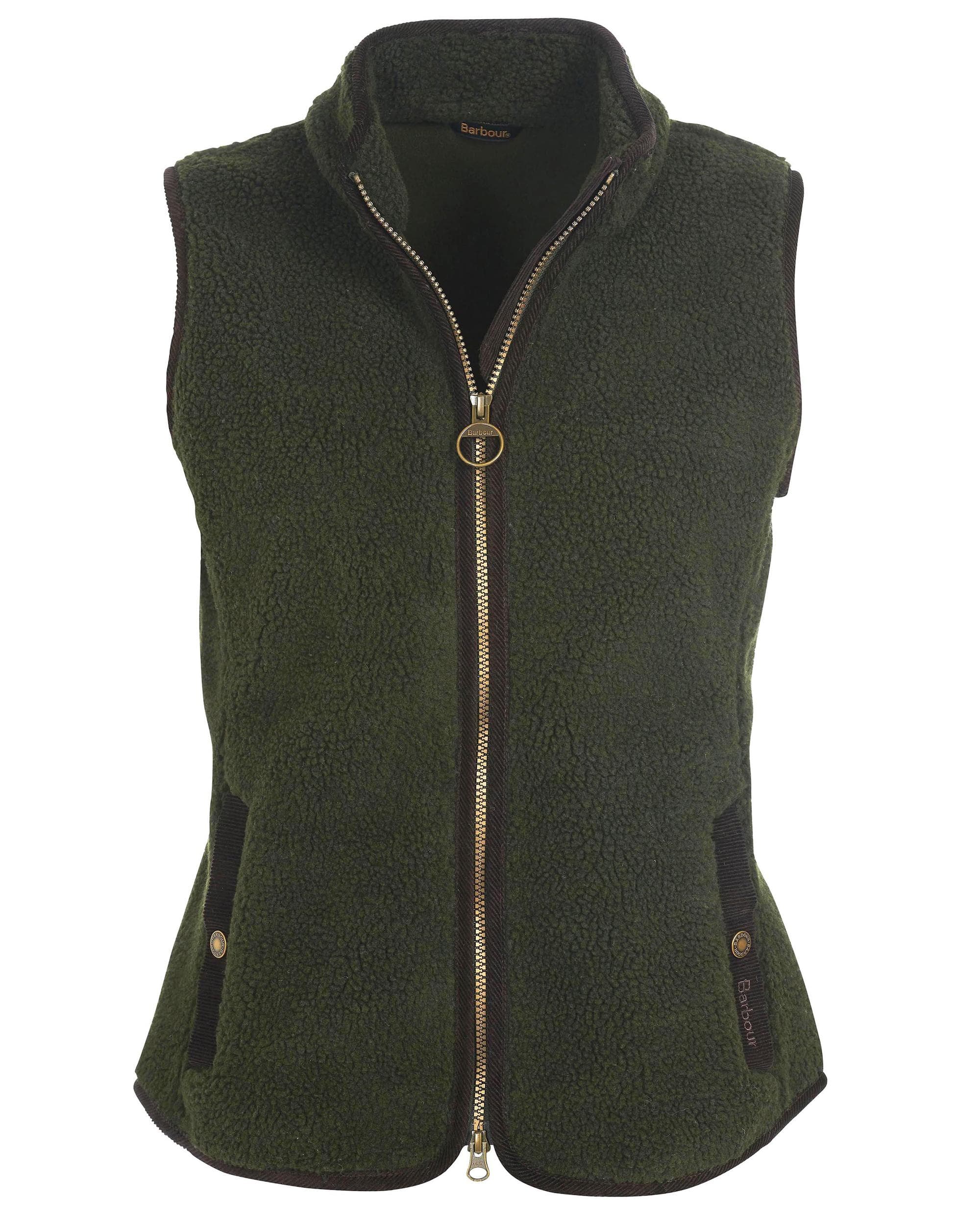 Barbour Burford Womens Fleece Gilet - Olive/Classic - Image 7
