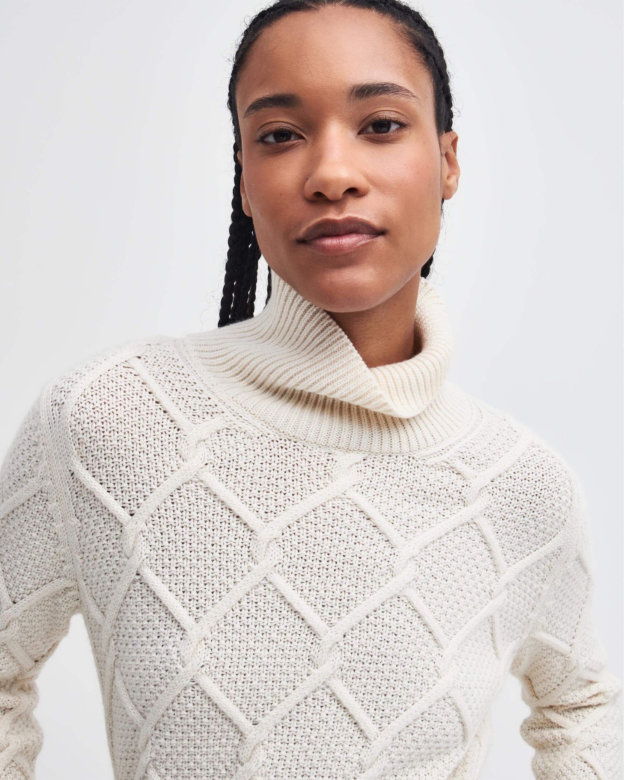 Barbour Burne Roll Neck Knitted Womens Jumper - Image 2