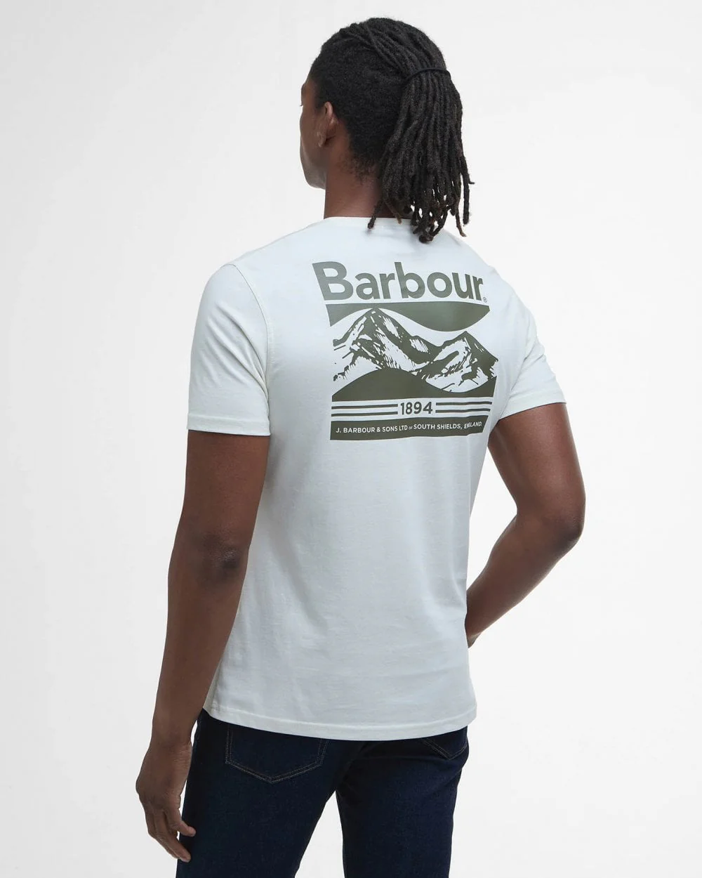Barbour Camber Graph Mens T-Shirt - Antique White - Image 2