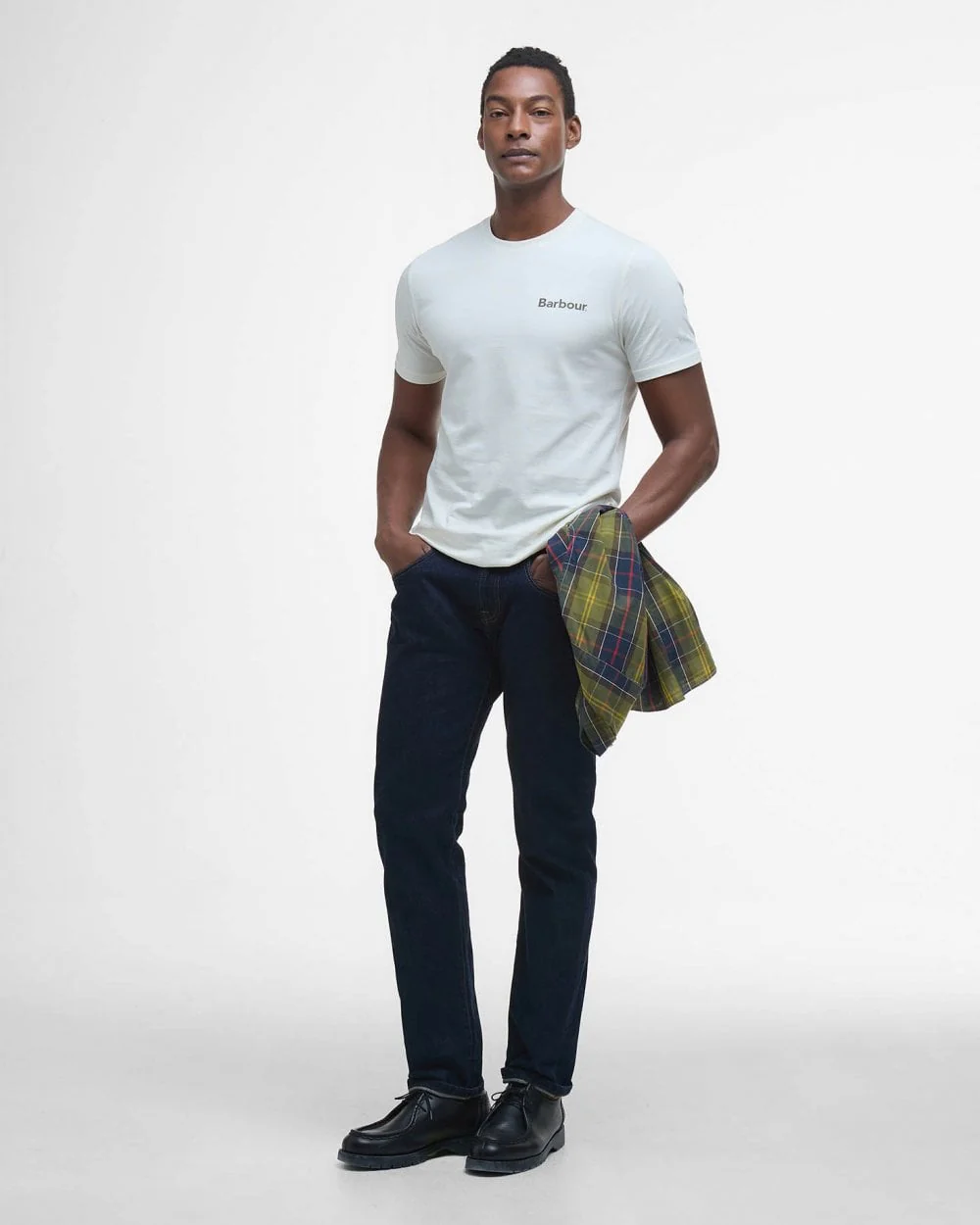 Barbour Camber Graph Mens T-Shirt - Antique White - Image 3