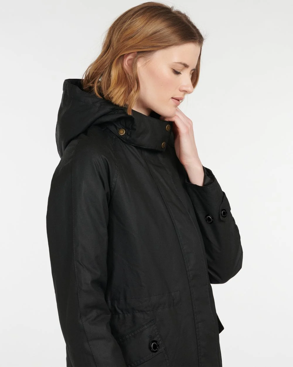 Barbour Cannich Wax Womens Jacket - Black/Modern - Image 3