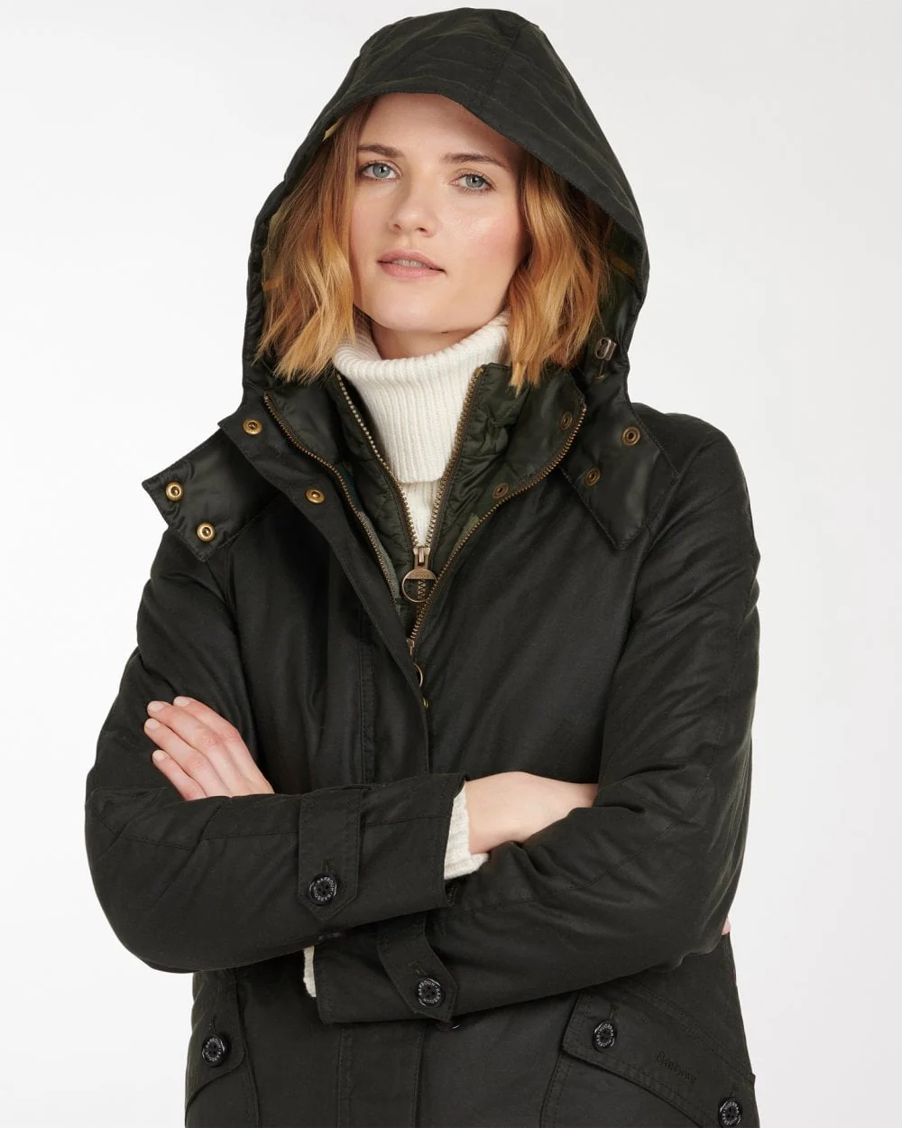 Barbour Cannich Wax Womens Jacket - Sage/Ancient - Image 2