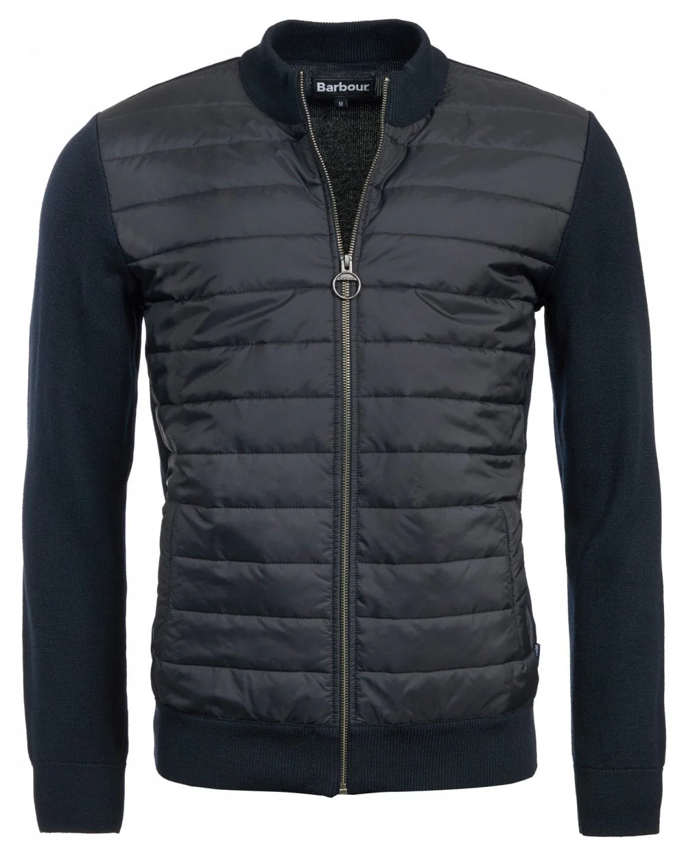 Barbour Carn Baffle Mens Zip Through Sweater - Navy - Image 8