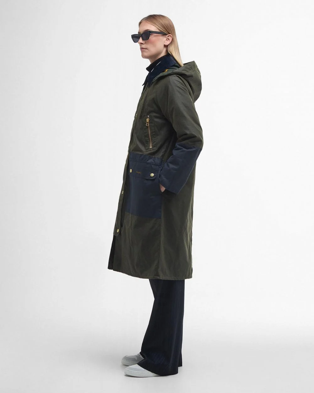 Barbour Carolyn Womens Long Wax Jacket - Image 3