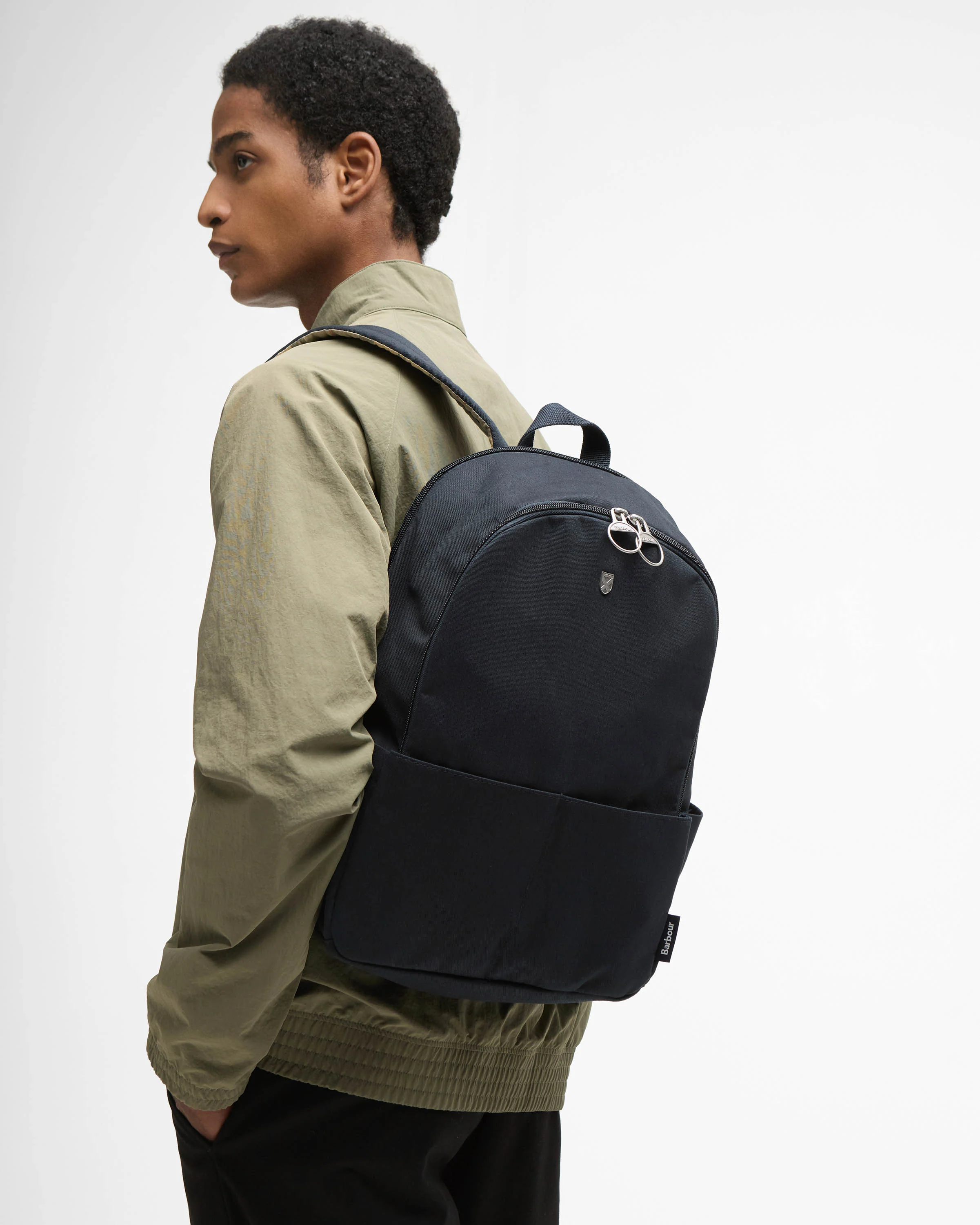 Barbour Cascade Mens City Bag - Navy - Image 7