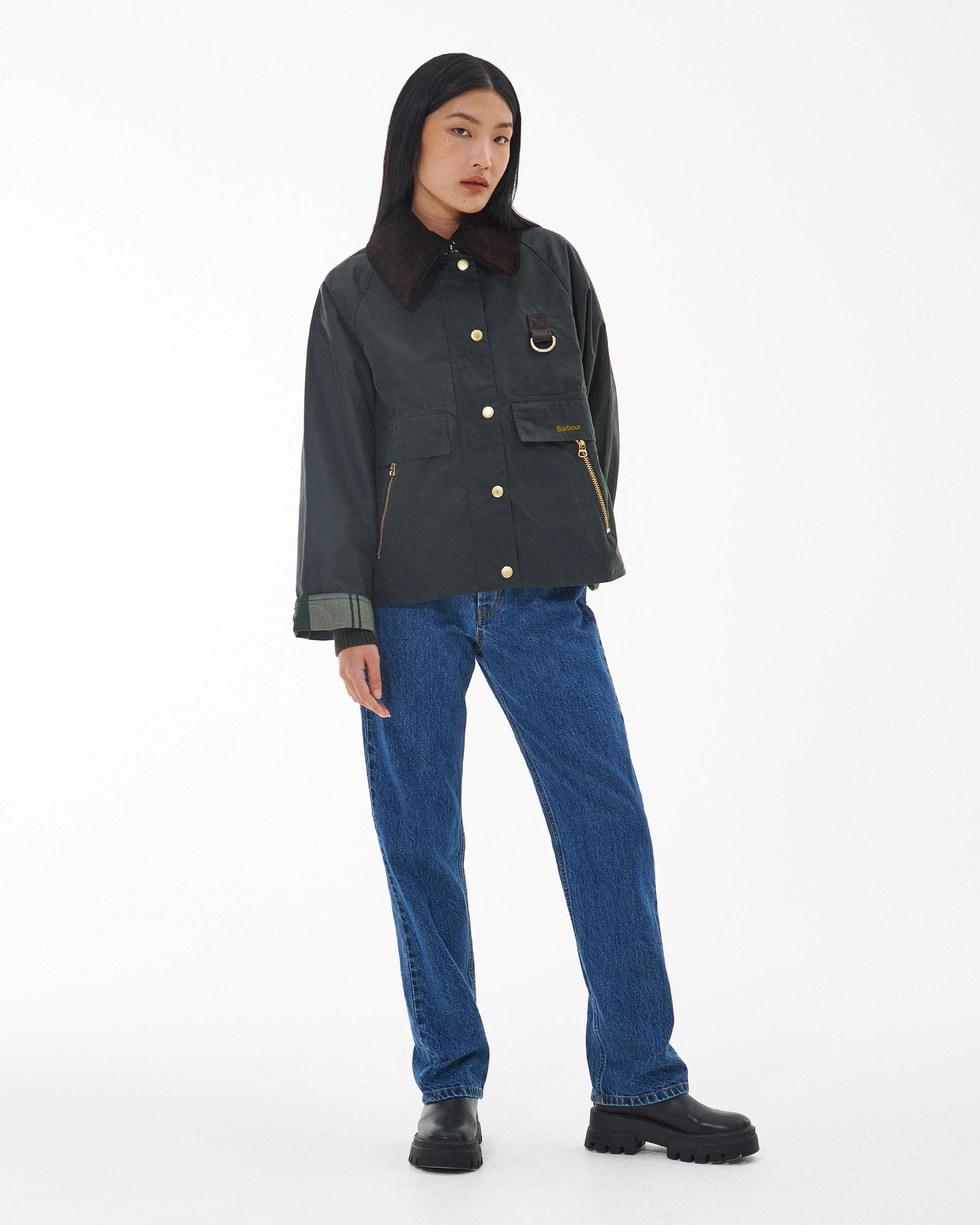 Barbour Catton Womens Wax Jacket - Sage/Ancient - Image 2