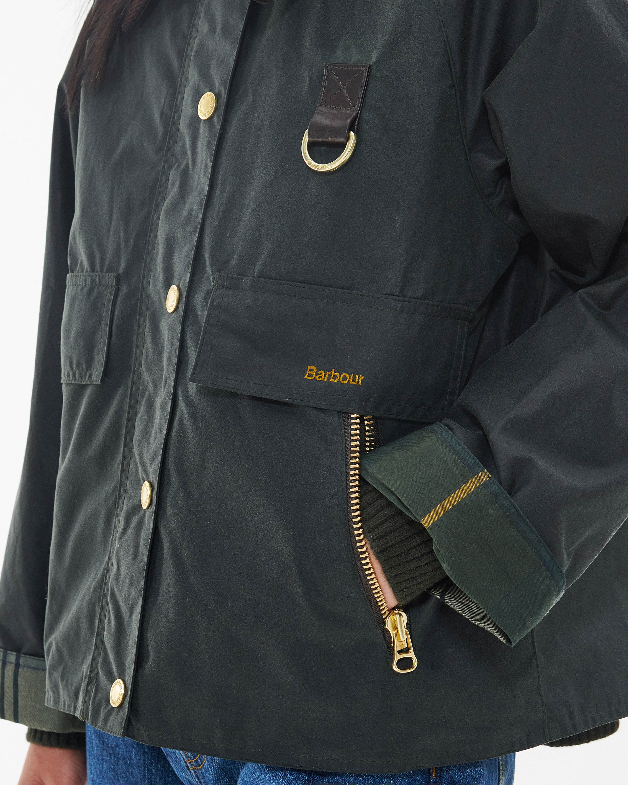Barbour Catton Womens Wax Jacket - Sage/Ancient - Image 6