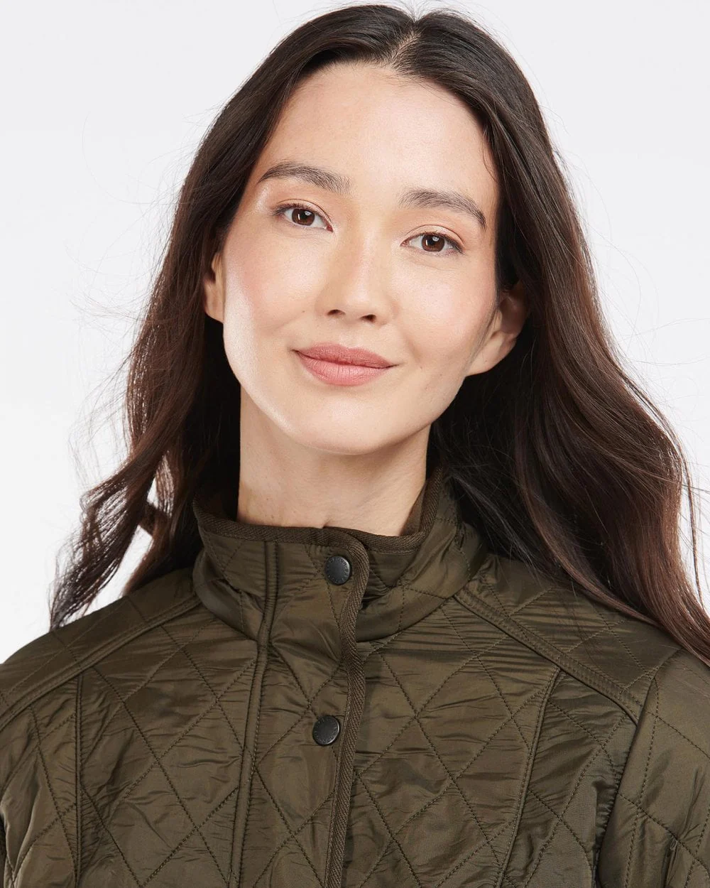 Barbour Cavalry Womens Polarquilt Jacket - Dark Olive - Image 2