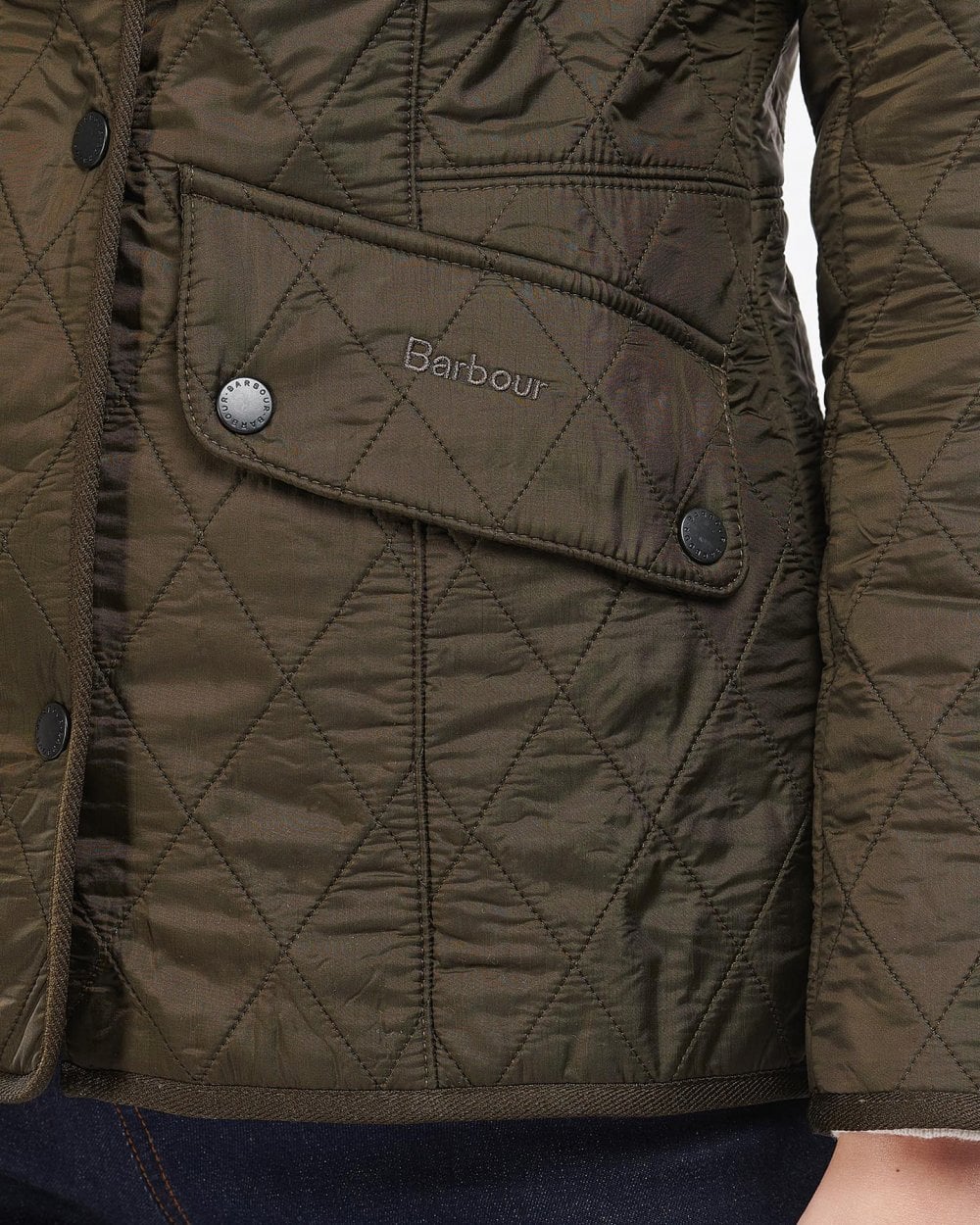 Barbour Cavalry Womens Polarquilt Jacket - Dark Olive - Image 6