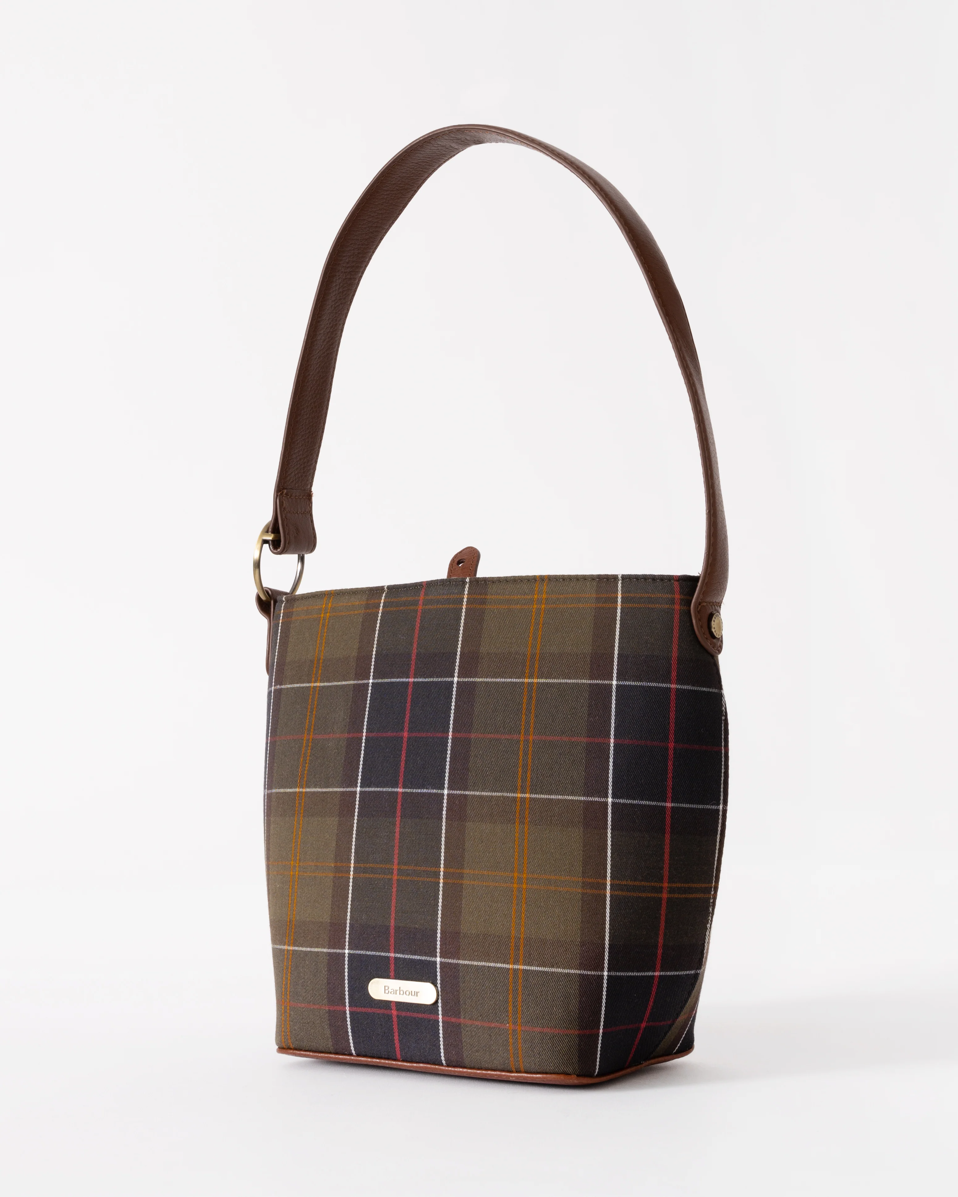 Barbour Cedar Womens Tartan Bucket Bag- Classic Tartan - Image 3