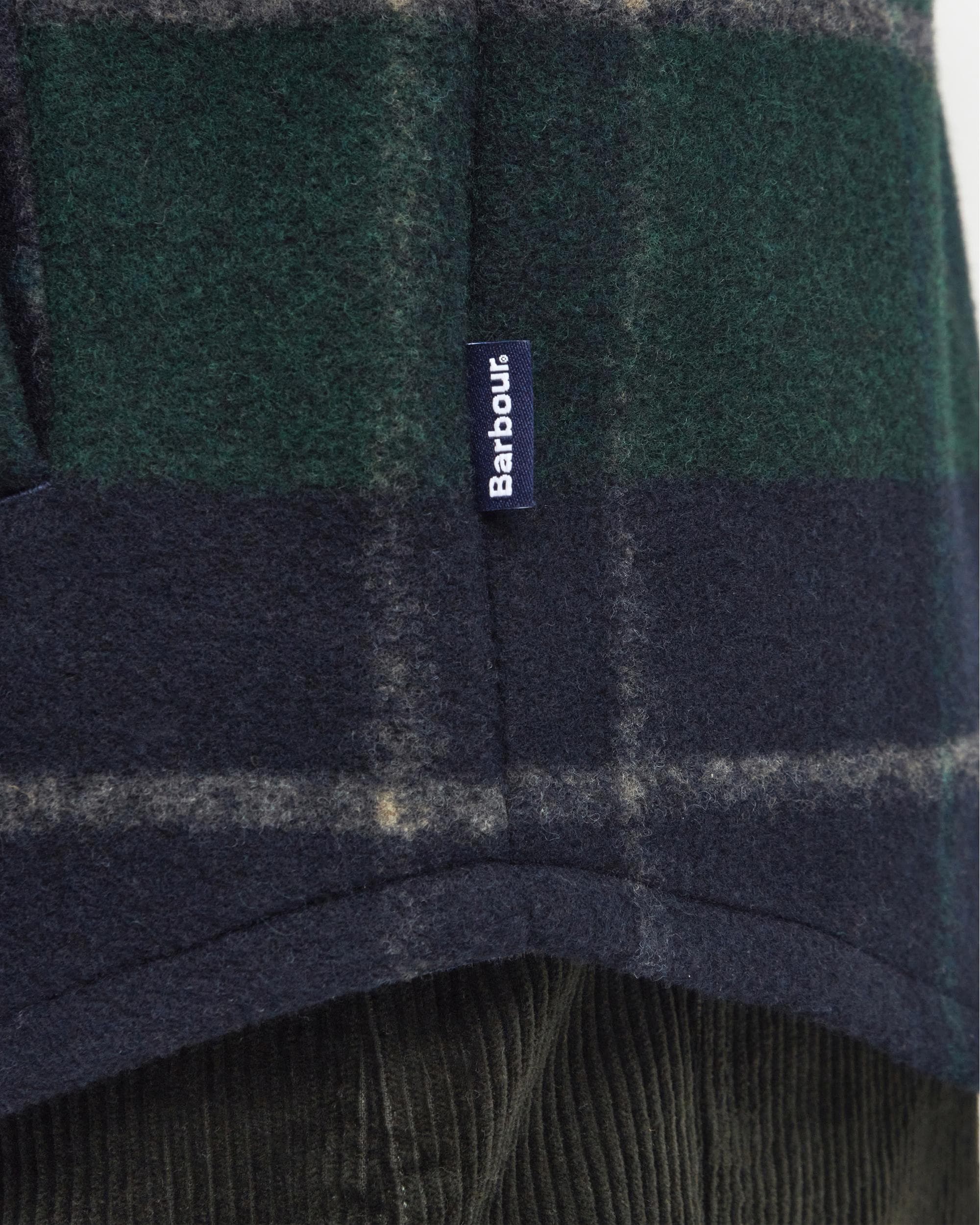 Barbour Chapter Mens Tailored Check Overshirt - Green Loch Tartan - Image 4