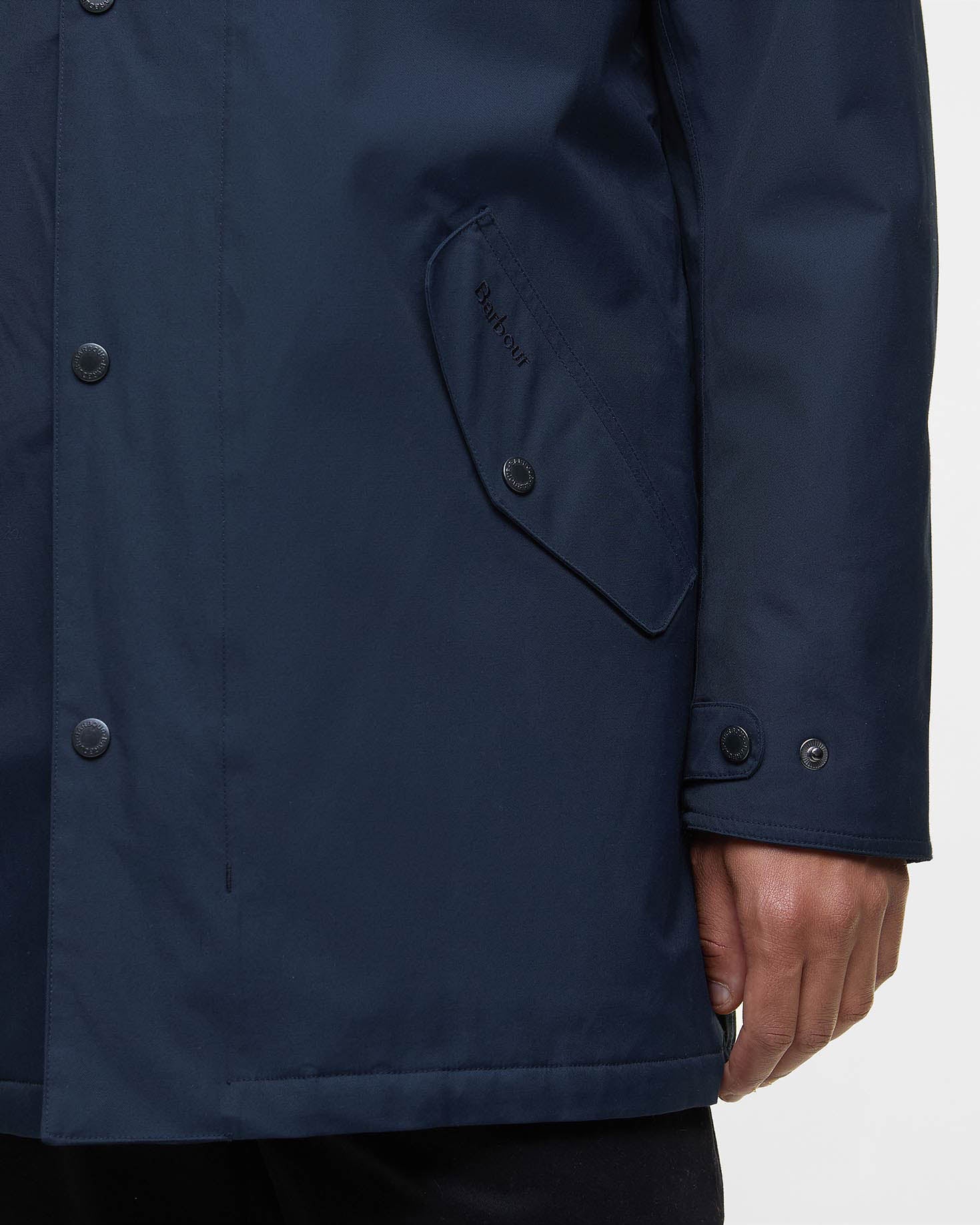 Barbour Chelsea Mens Mac Jacket - Navy - Image 4