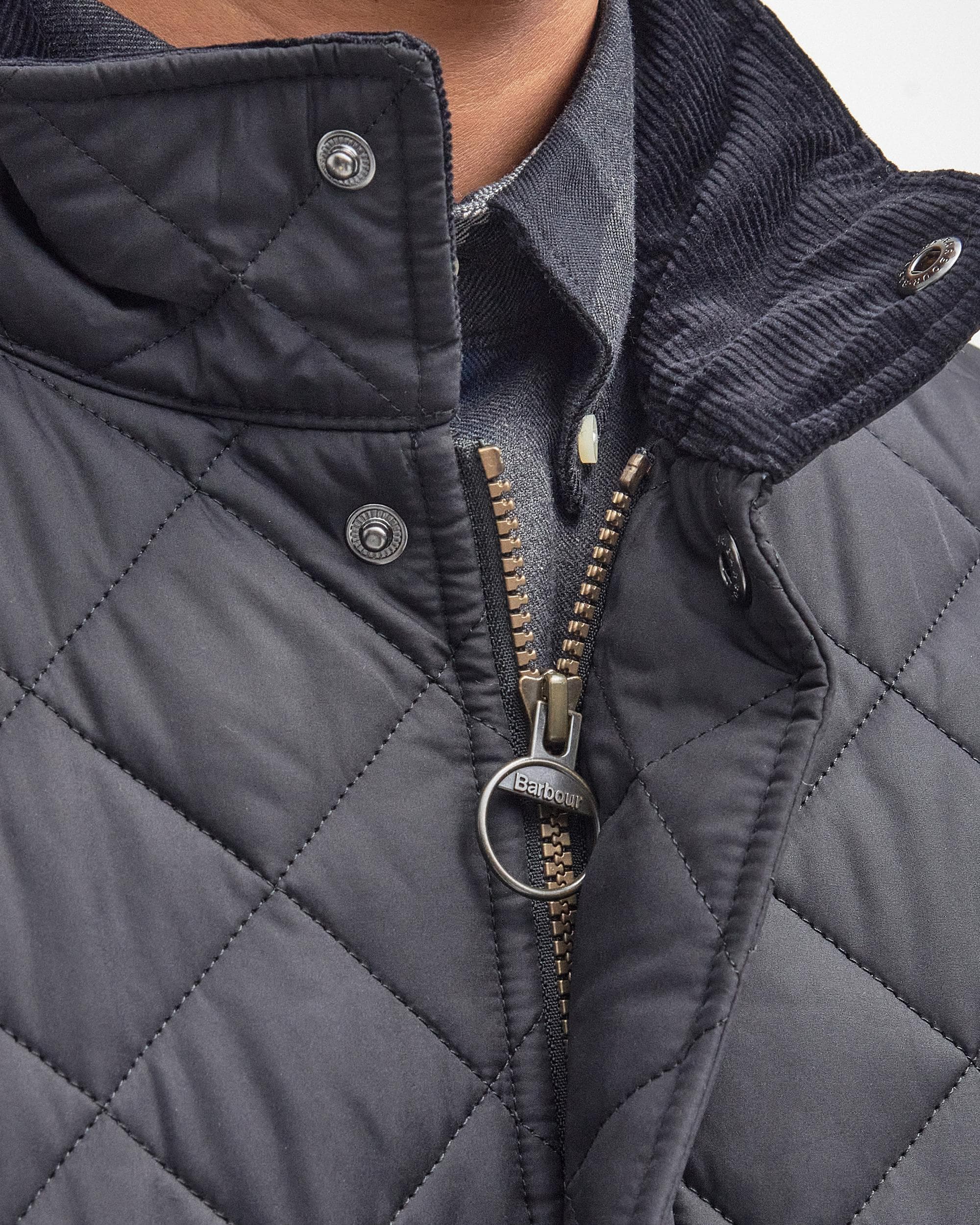 Barbour Chelsea Mens Sportsquilt Jacket - Black - Image 3
