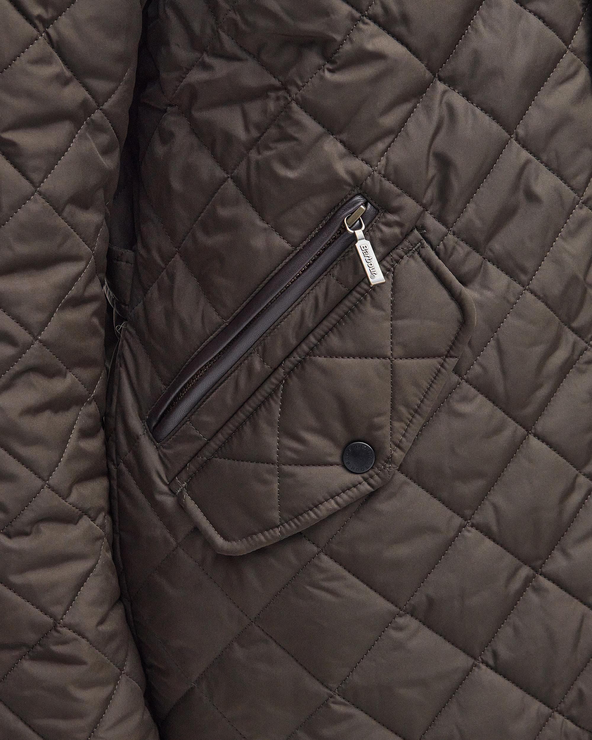 Barbour Chelsea Mens Sportsquilt Jacket - Olive - Image 7