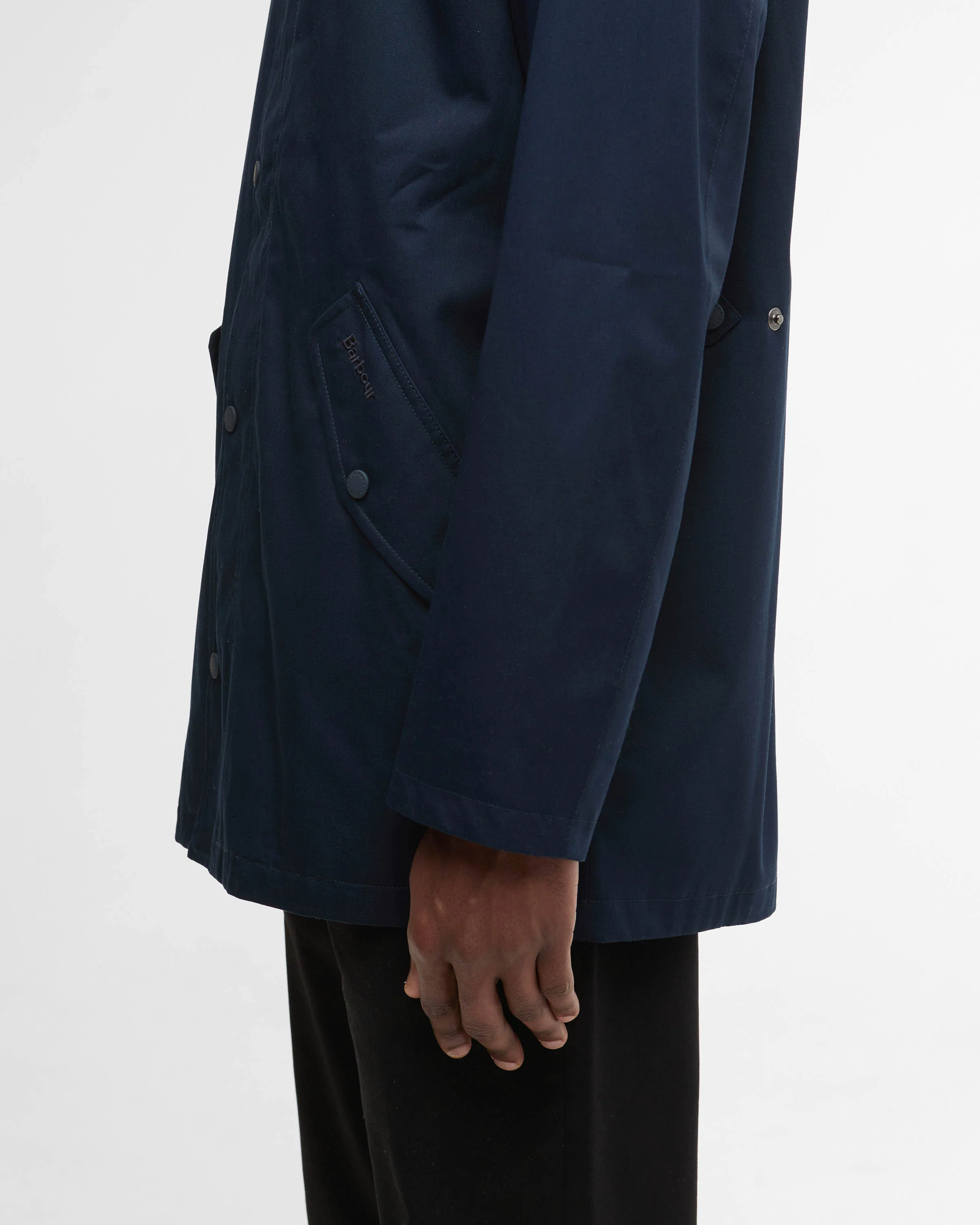 Barbour City Chelsea Mens Waterproof Jacket - Navy/Highland Loch - Image 2
