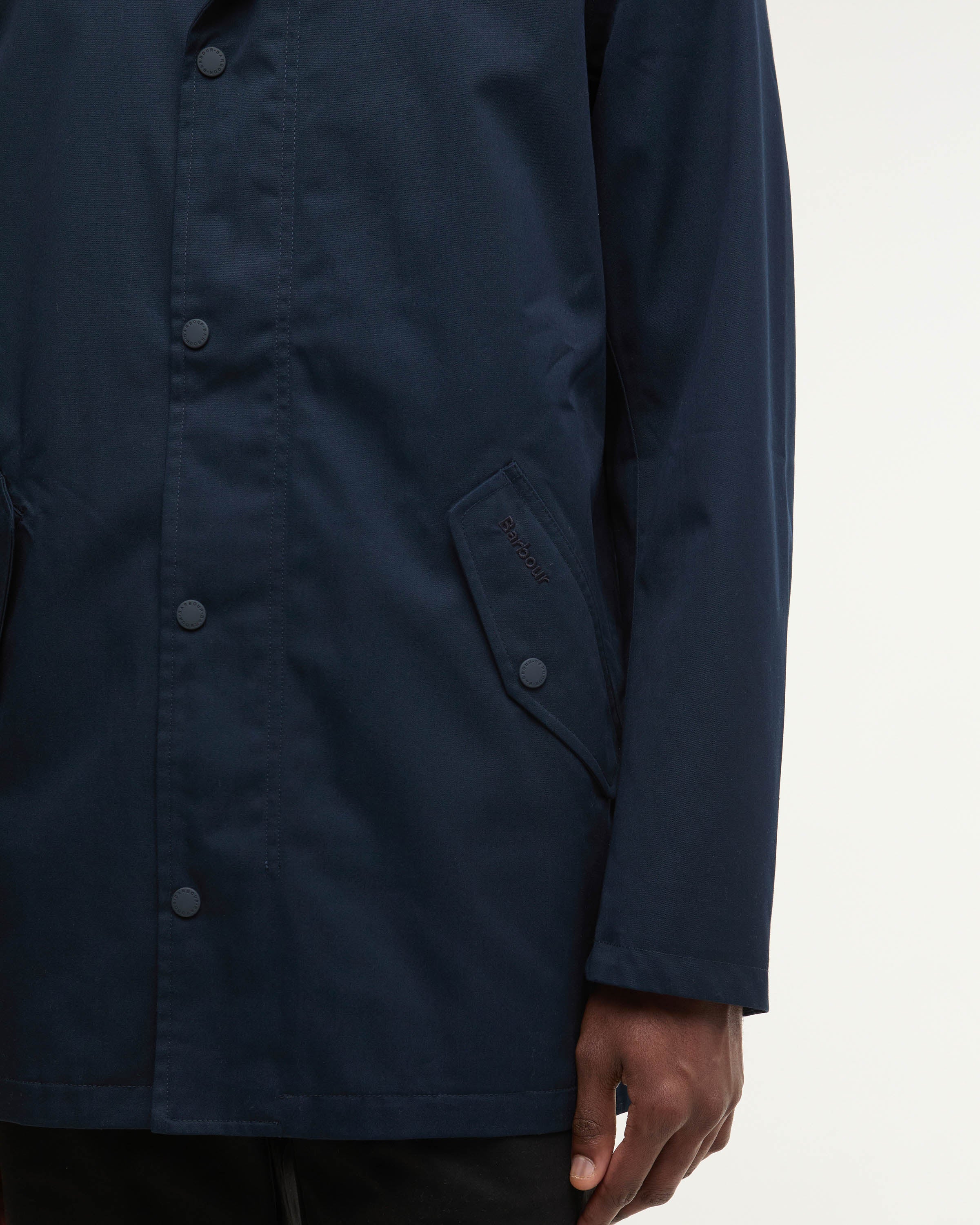 Barbour City Chelsea Mens Waterproof Jacket - Navy/Highland Loch - Image 3