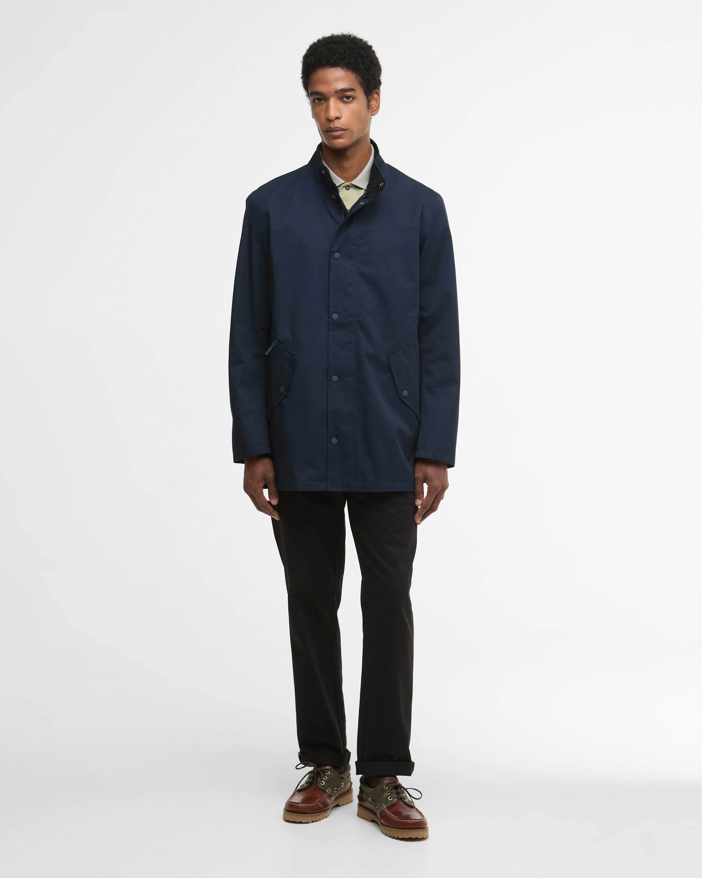 Barbour City Chelsea Mens Waterproof Jacket - Navy/Highland Loch - Image 5